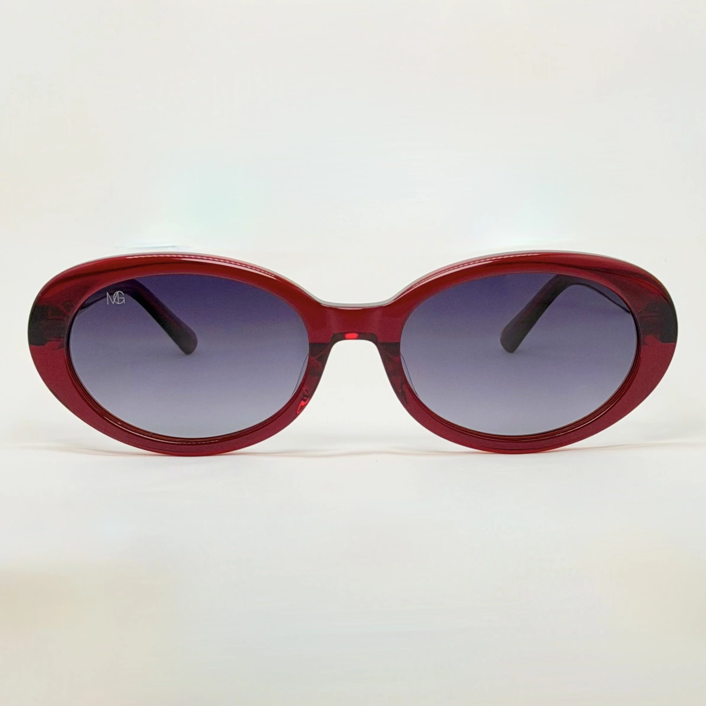 MauriGamba Ingrid Ruby Red Sculpted Bridge Women’s Luxury Sunglasses
