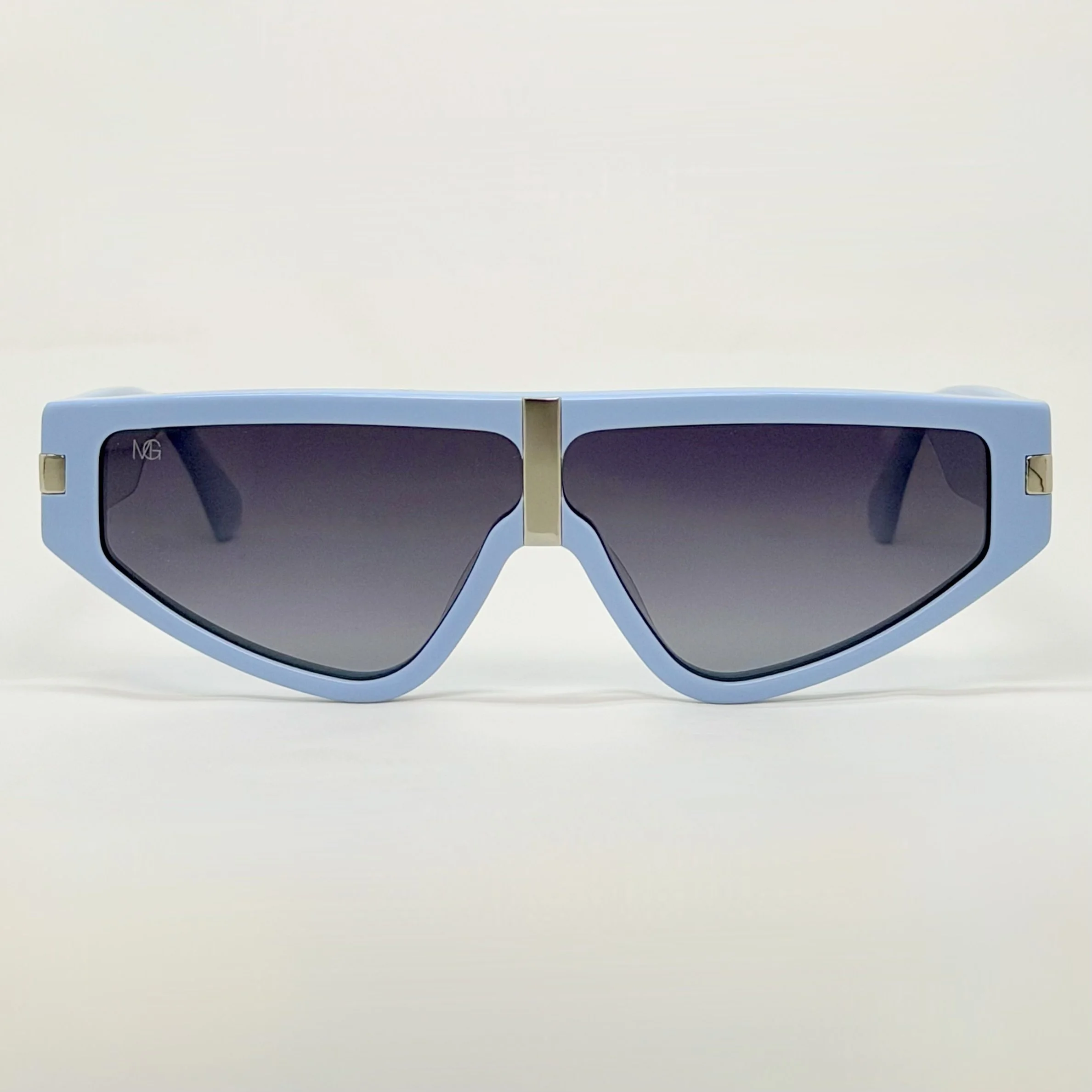 MauriGamba Ann Ice Blue Unisex Luxury Shield Sunglasses