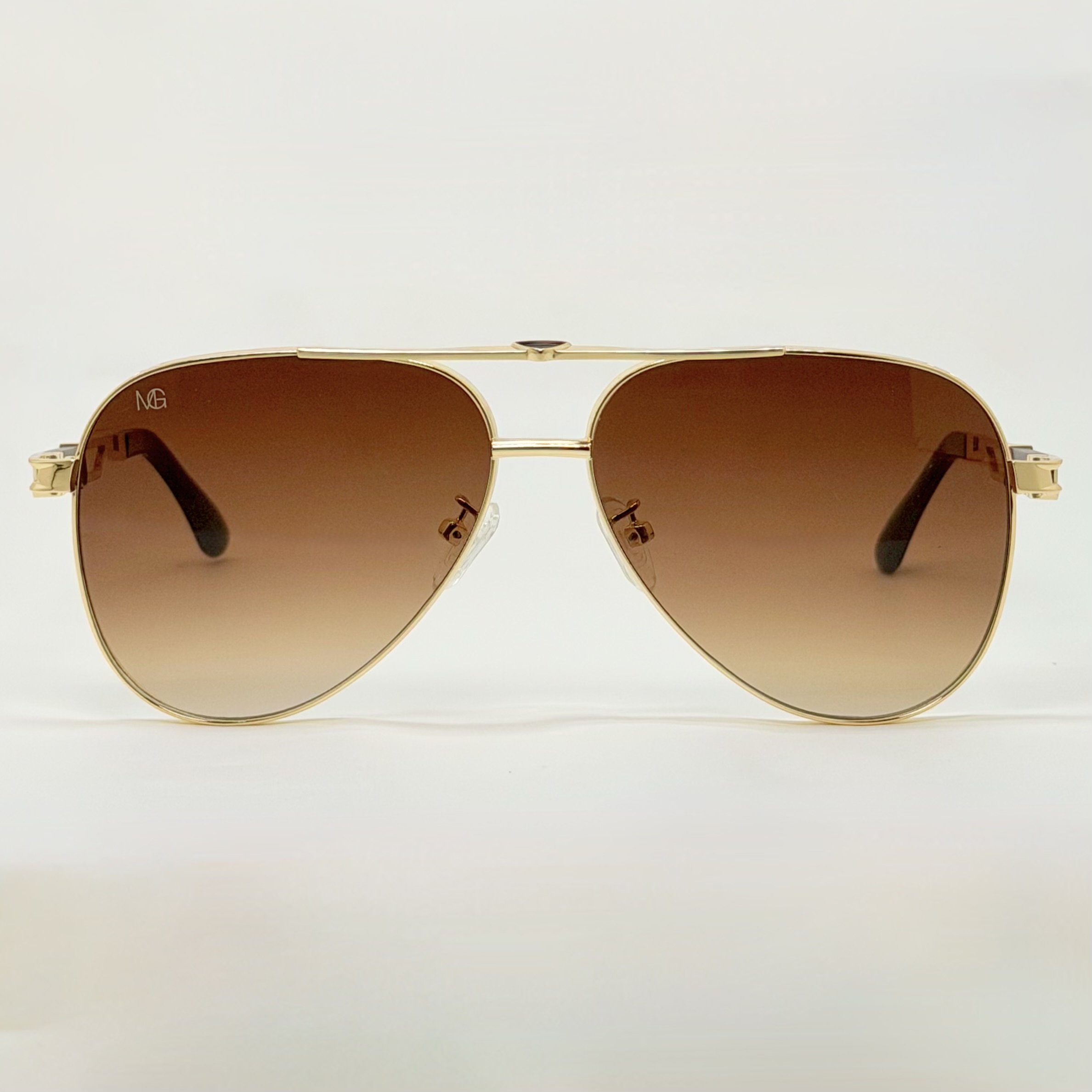 MauriGamba Lorenzo Gold Metal Frame Brown Lens Unisex Luxury Designer Sunglasses