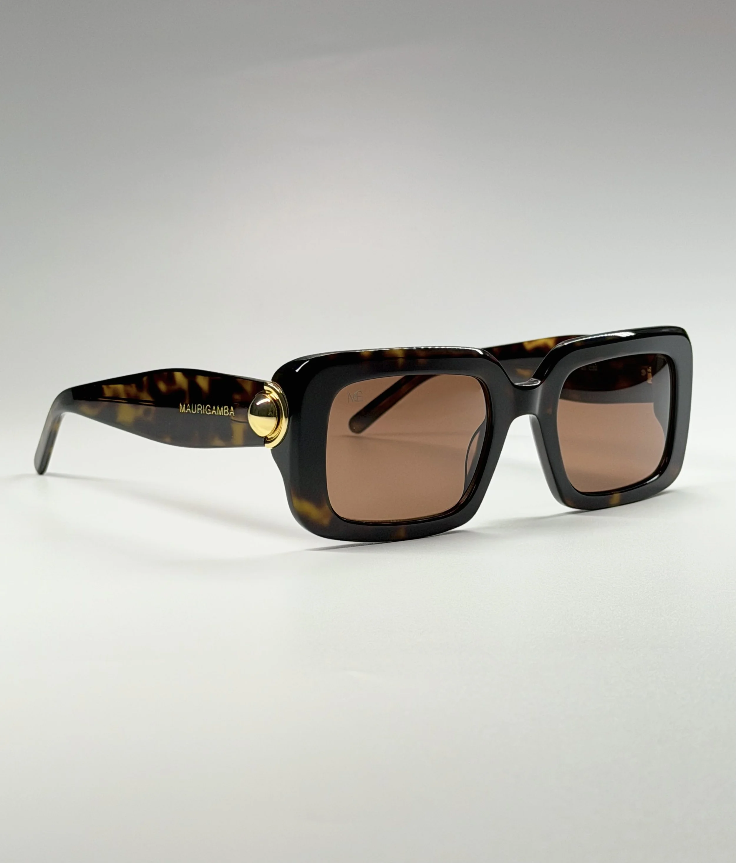 Oversized Silhouette · Sculpted Acetate Temples · Signature Gold Hardware