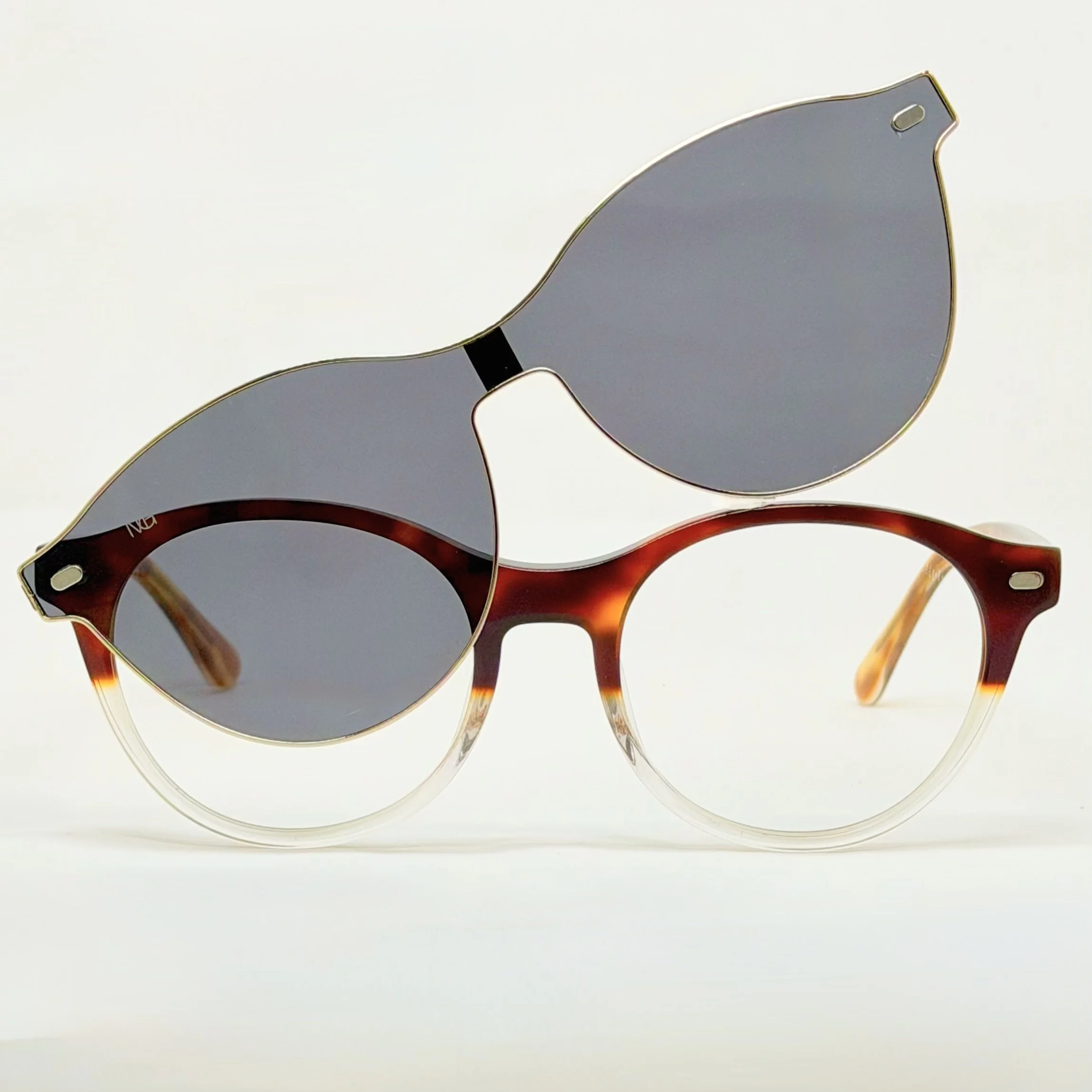 MauriGamba Catalina Havana & Crystal Women’s Clip-On Eyewear