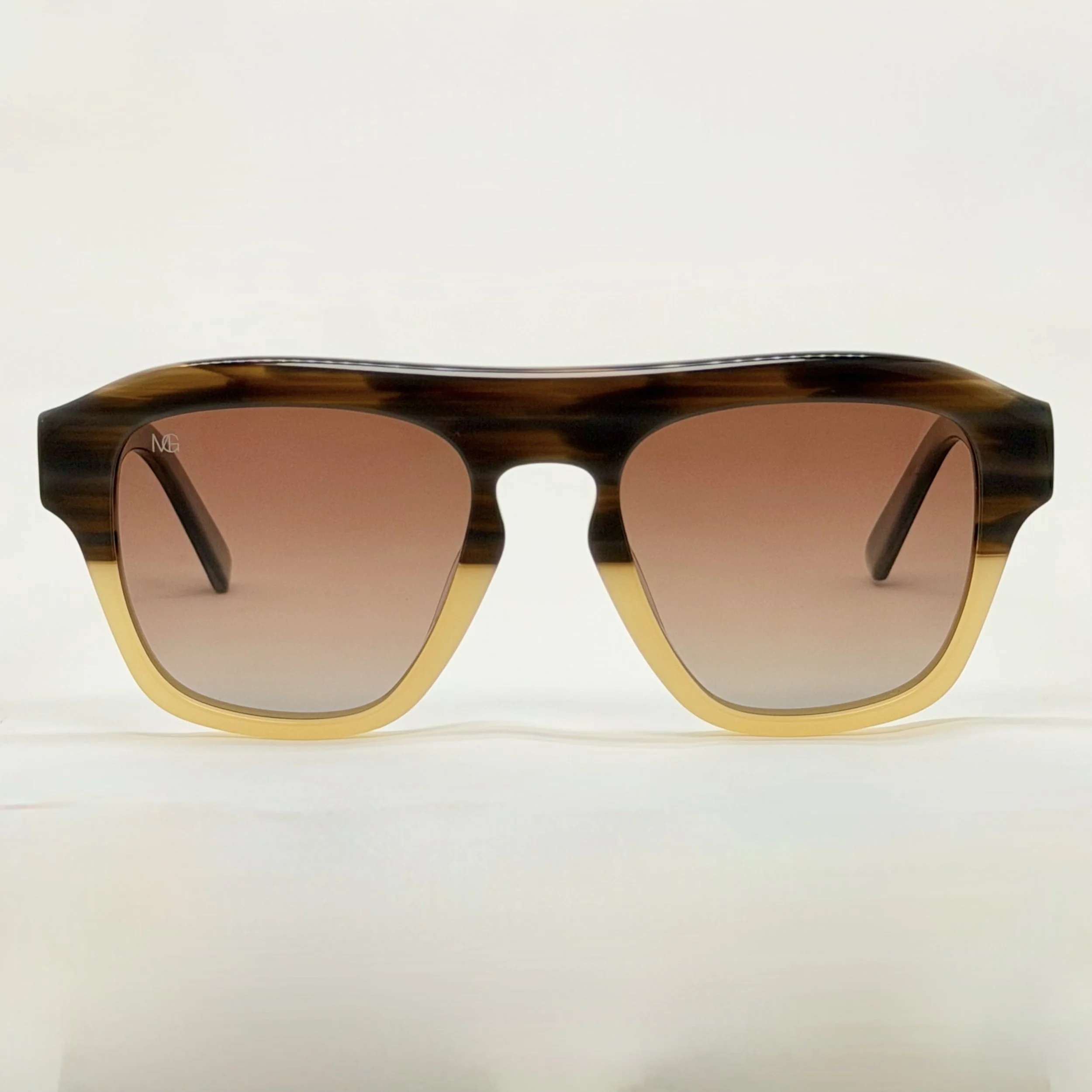 MauriGamba Cassiel Two-Tone Tortoise Fade Sunglasses | Unisex Luxury Frame