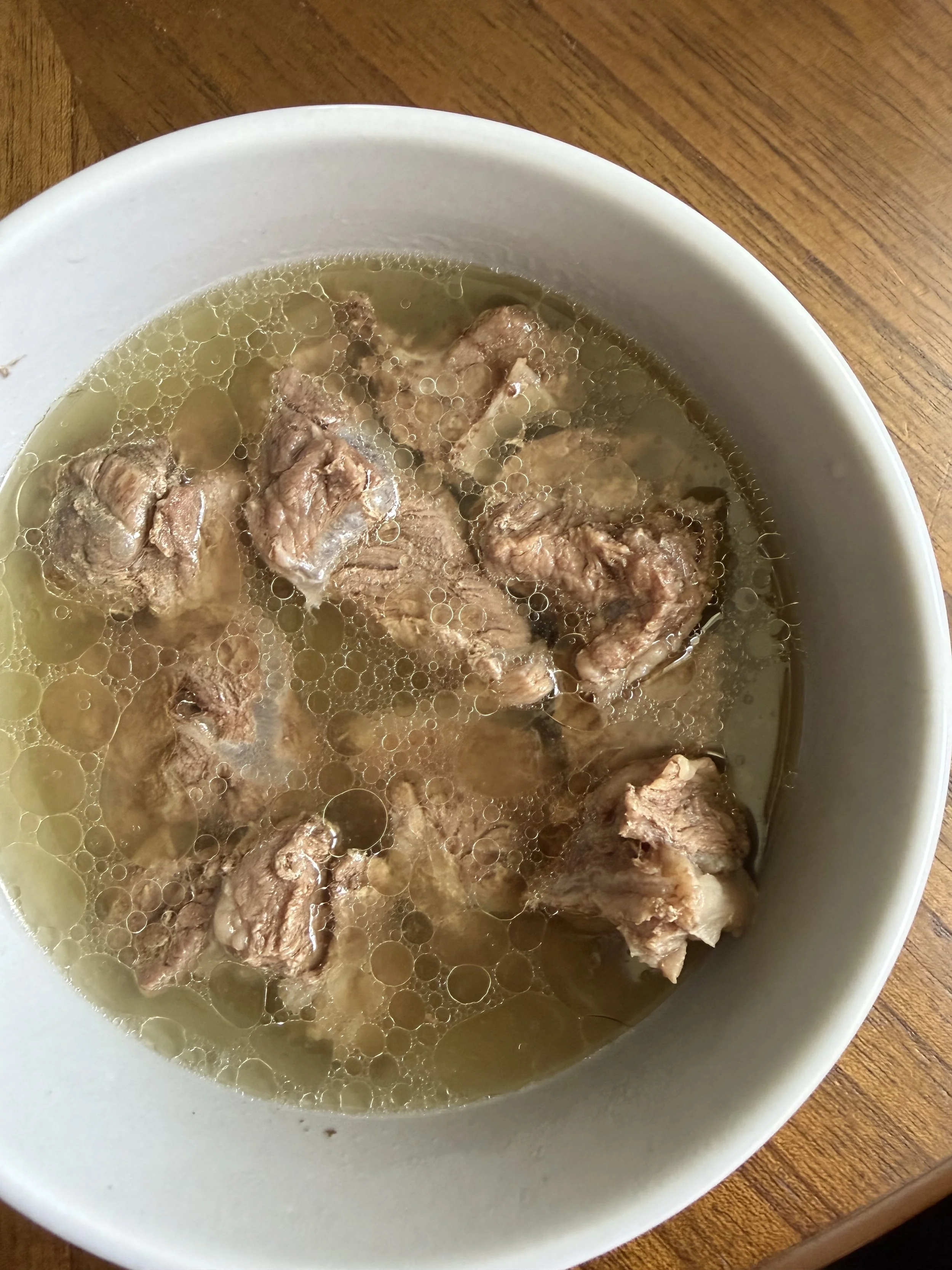 fresh galbitang in a bowl