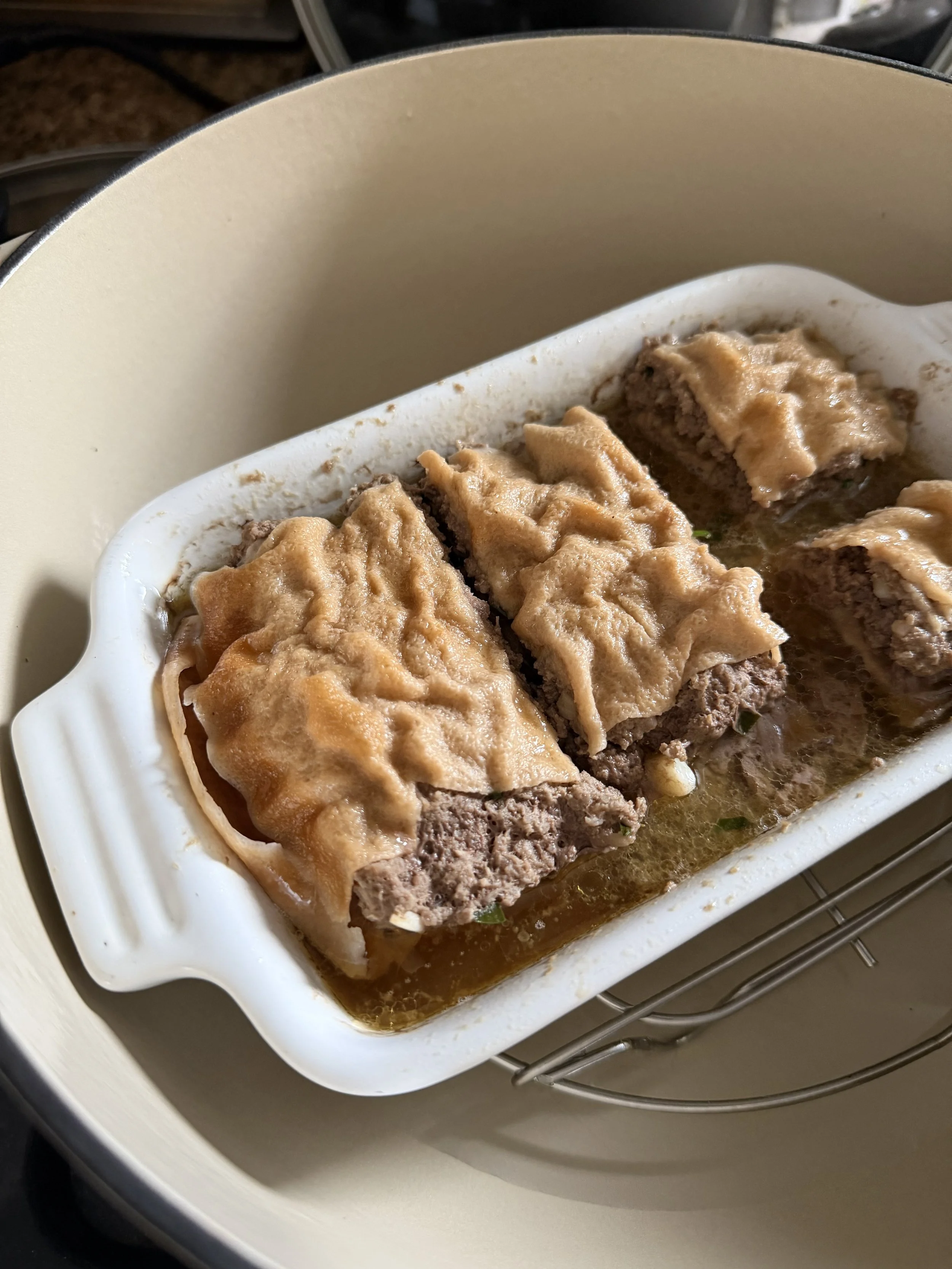 Easy Steamed Dumpling Lasagna