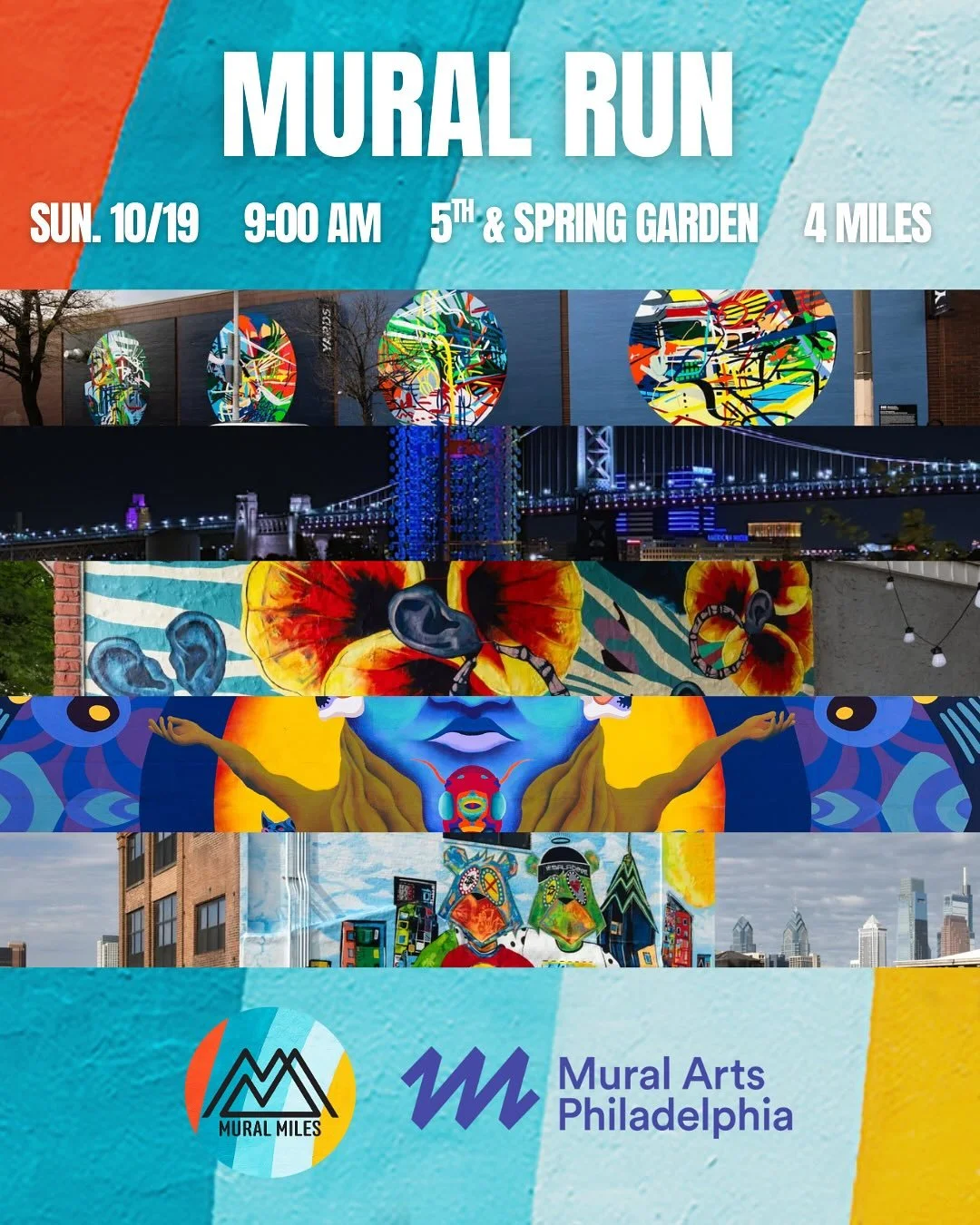 October is &ldquo;Mural Arts Month&rdquo; in Philadelphia, and we&rsquo;re partnering with @muralarts on a run to celebrate the 4,000+ murals in our city and the artists who create them. Join us on 10/19 at 9am outside of @yardsbrew for an excellent 