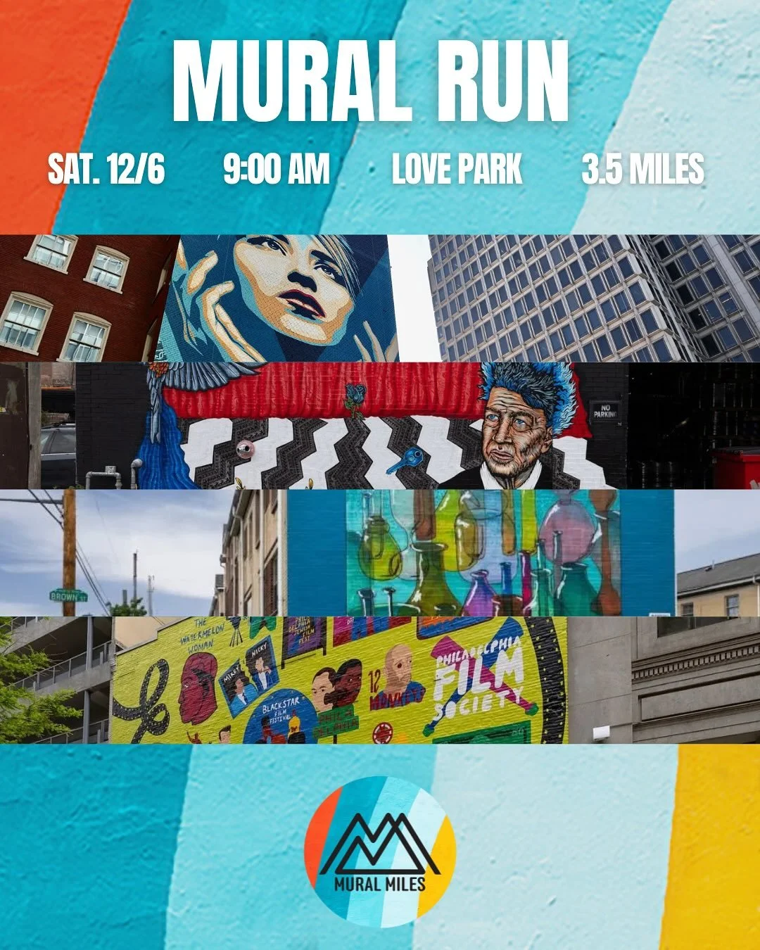 Join us on 12/6, 9am at Love Park, as we explore some of the newest murals in Philly. All paces welcome, no need to sign up, just show up!