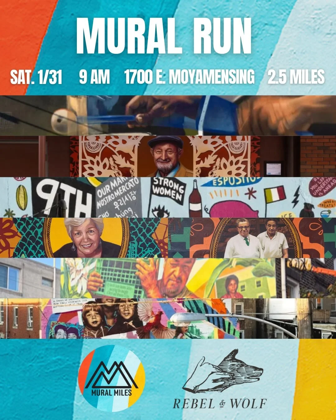 New year, new route! Join us on our first run of 2026 where you&rsquo;ll see the most murals per mile in the history of Mural Miles runs. We&rsquo;ll see 6 murals (although one of them is a double mural, so 7) over a quick 2.5 mile route. We&rsquo;ll
