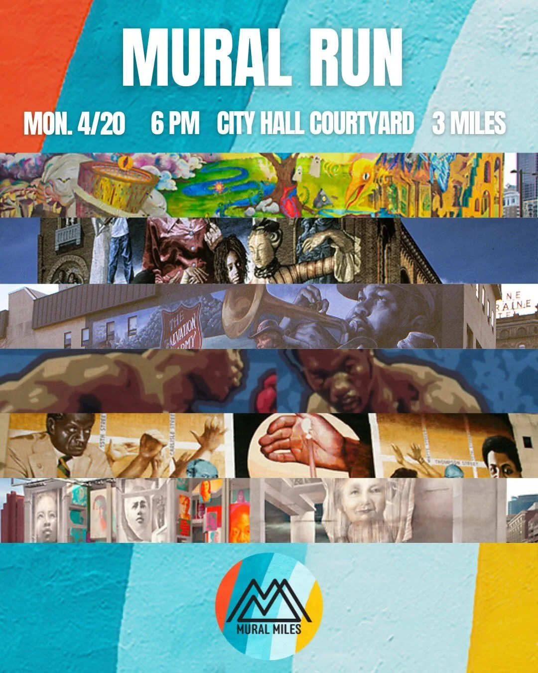 The Broad Street Run is just a few weeks away, and what better way to train for it than to learn about the murals you&rsquo;ll pass along the route? Join us on 4/20 at 6pm at the courtyard inside City Hall as we run an out-and-back up and down Broad 