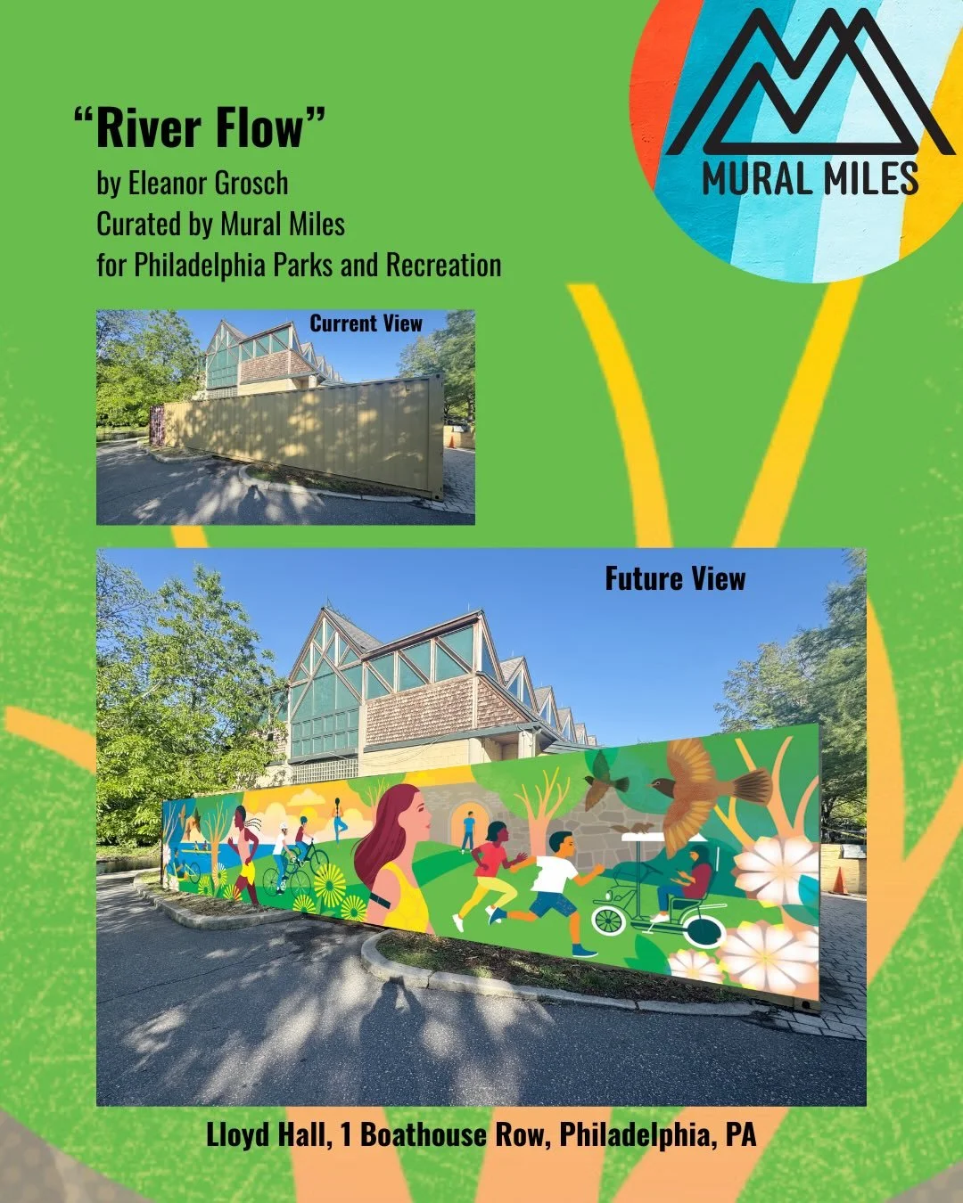 We&rsquo;re excited to announce our next mural project!!! In addition to being a running group, Mural Miles operates as a non profit public art curation group, and we recently partnered with @philaparkandrec to bring a new public art project to Lloyd