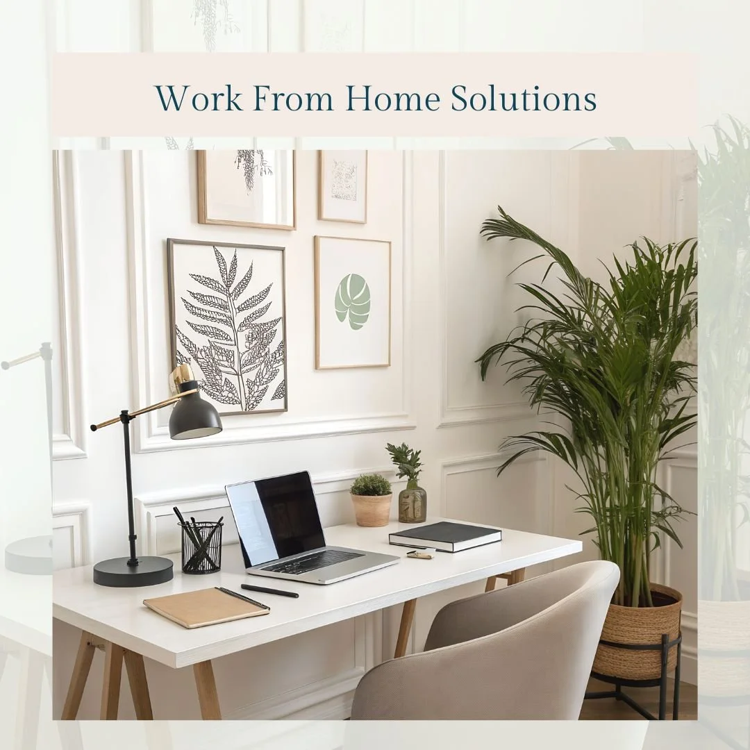 A well-organized workspace can make all the difference when working from home. 

Clutter-free surfaces, intentional zones, and simple systems help you stay focused and productive &mdash; while creating a calm space you actually enjoy spending time in