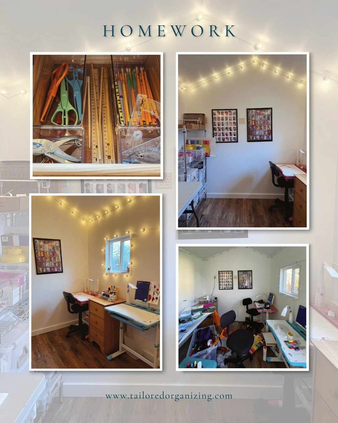 Kids&rsquo; homework zone: one bin for supplies, one spot for backpacks, and a simple paper routine. Tailored Organizing supports family systems in Salem and the Willamette Valley.

#straightenitup #tailoredorganizing #wegotyou #salemoregonprofession