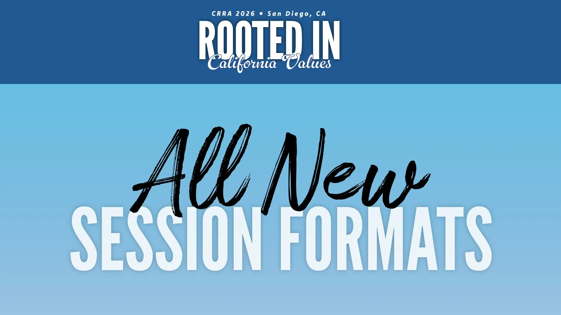 New Session formats for CRRA 2026