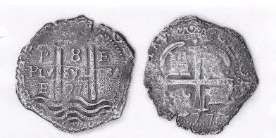 photograph of two pieces of eight