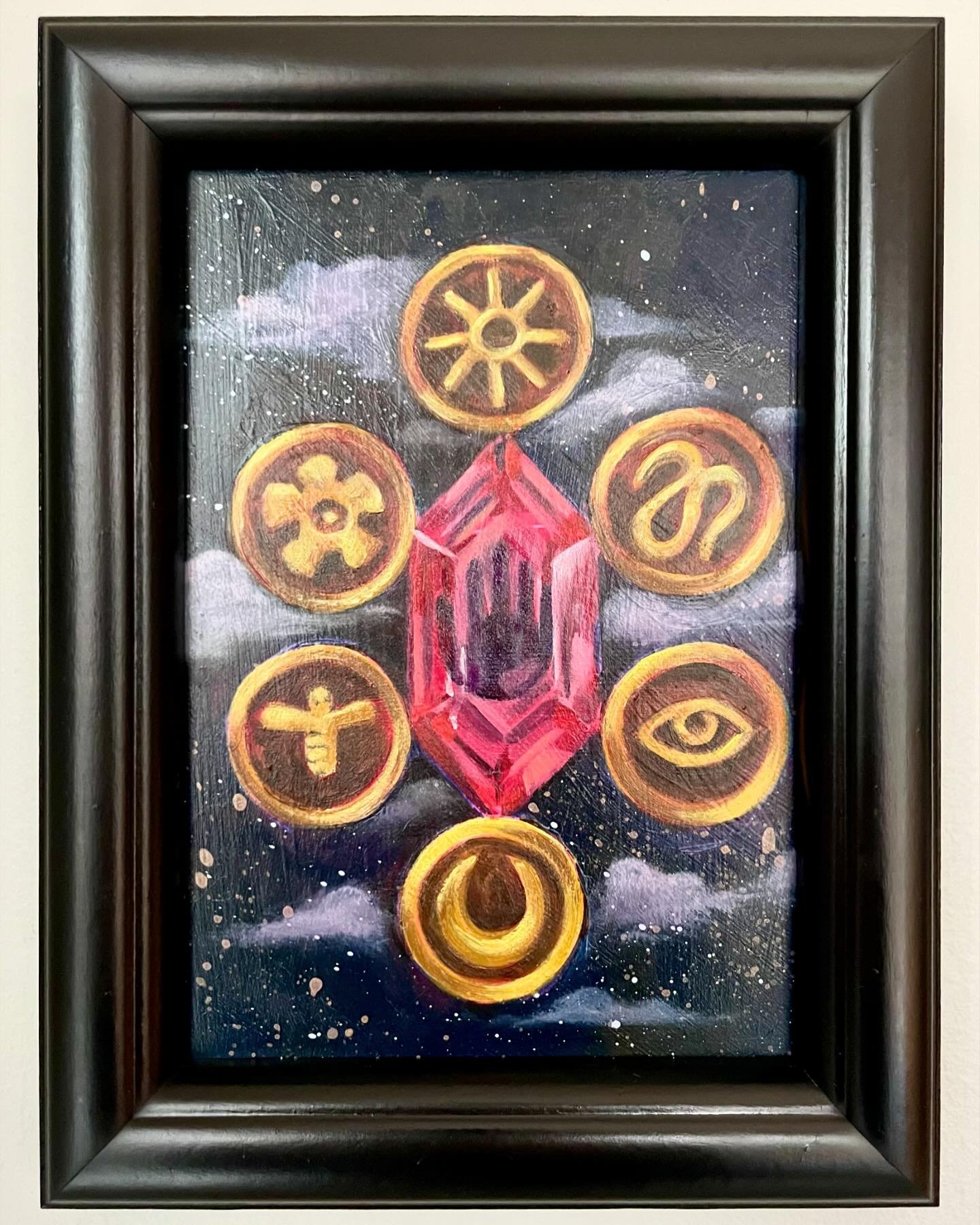 six of coins. an image from a dream, committed to panel with oil paint. a visual dream journal. a dream made real. this is magick. 

at @sidestreetartspdx very soon!

5&rdquo;x7&rdquo;
oil on panel
surrounded in a simple black frame