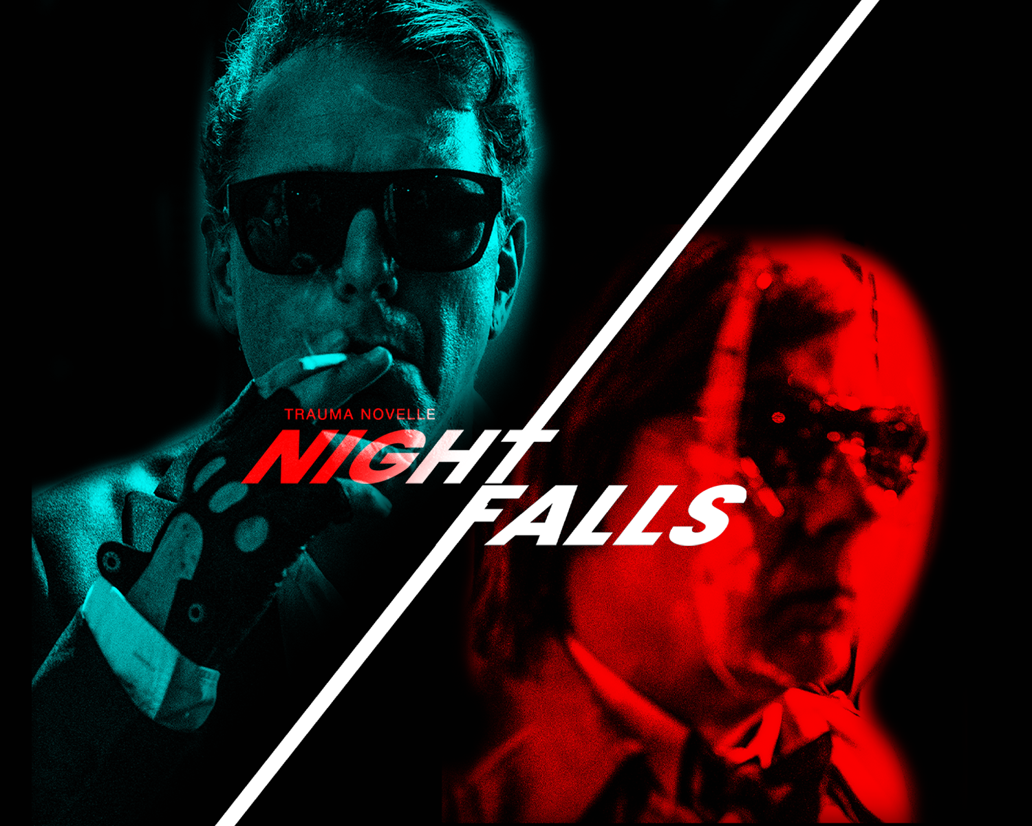 A promotional poster for the  'Night Falls' performance at the Polygon Gallery.