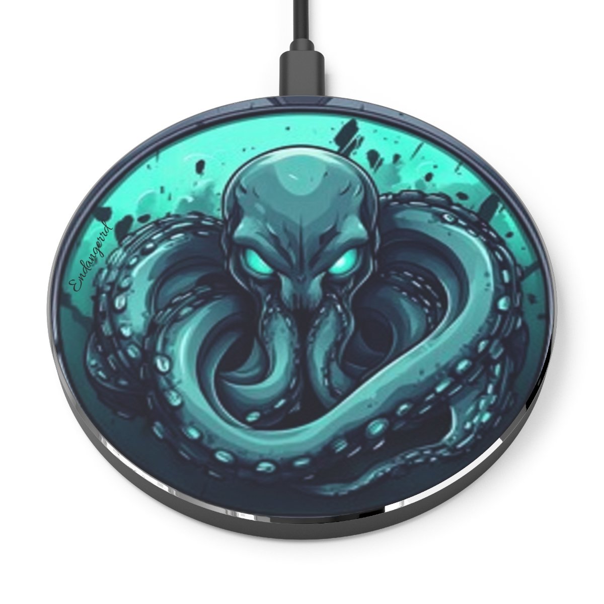 Octopus -Inspired Fast Wireless Charger - Unique Desk Accessory for Gamers & Sci-Fi Fans