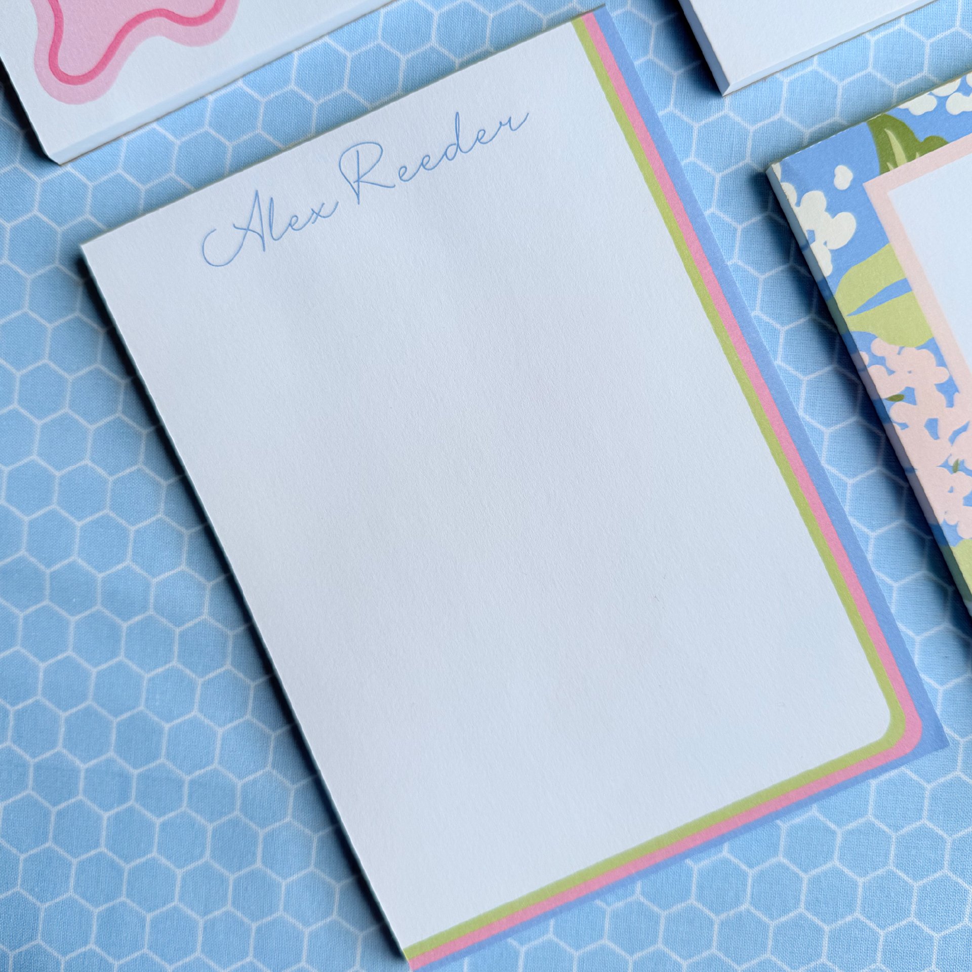 Personalized Notepad // Colorful Curve
