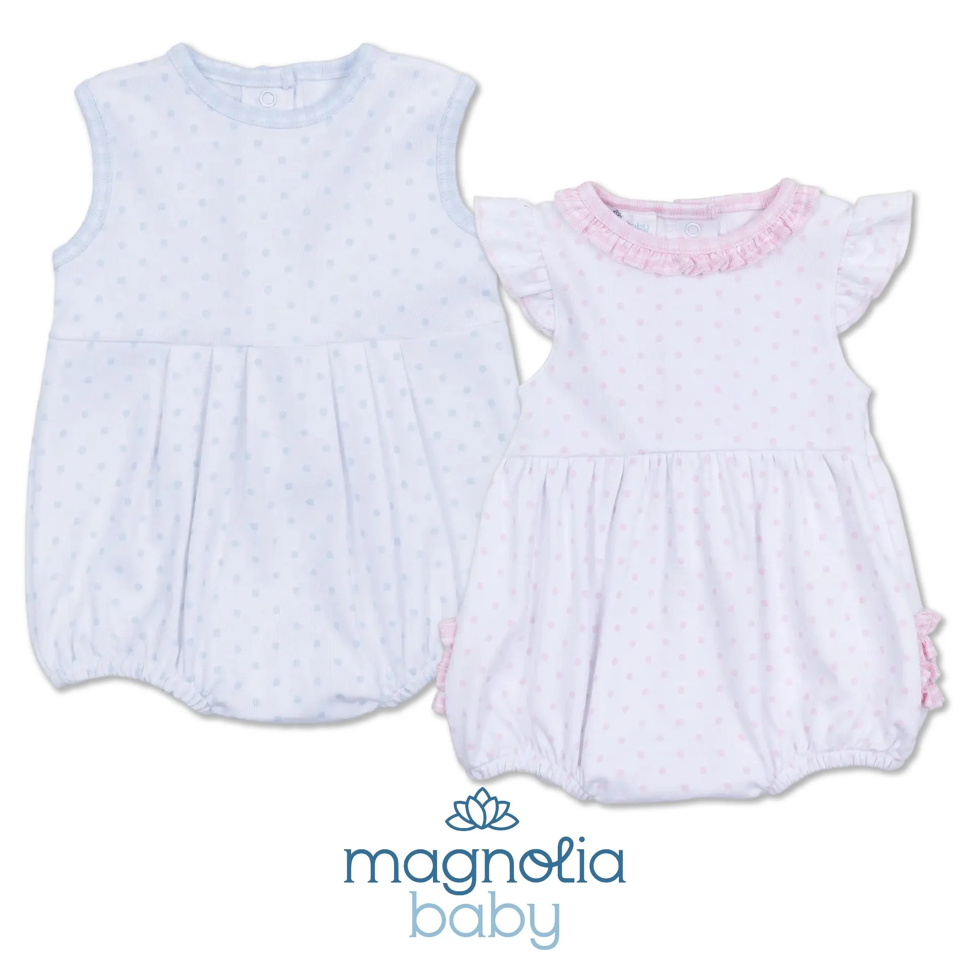 Magnolia Baby Gingham Dots Outfit #3