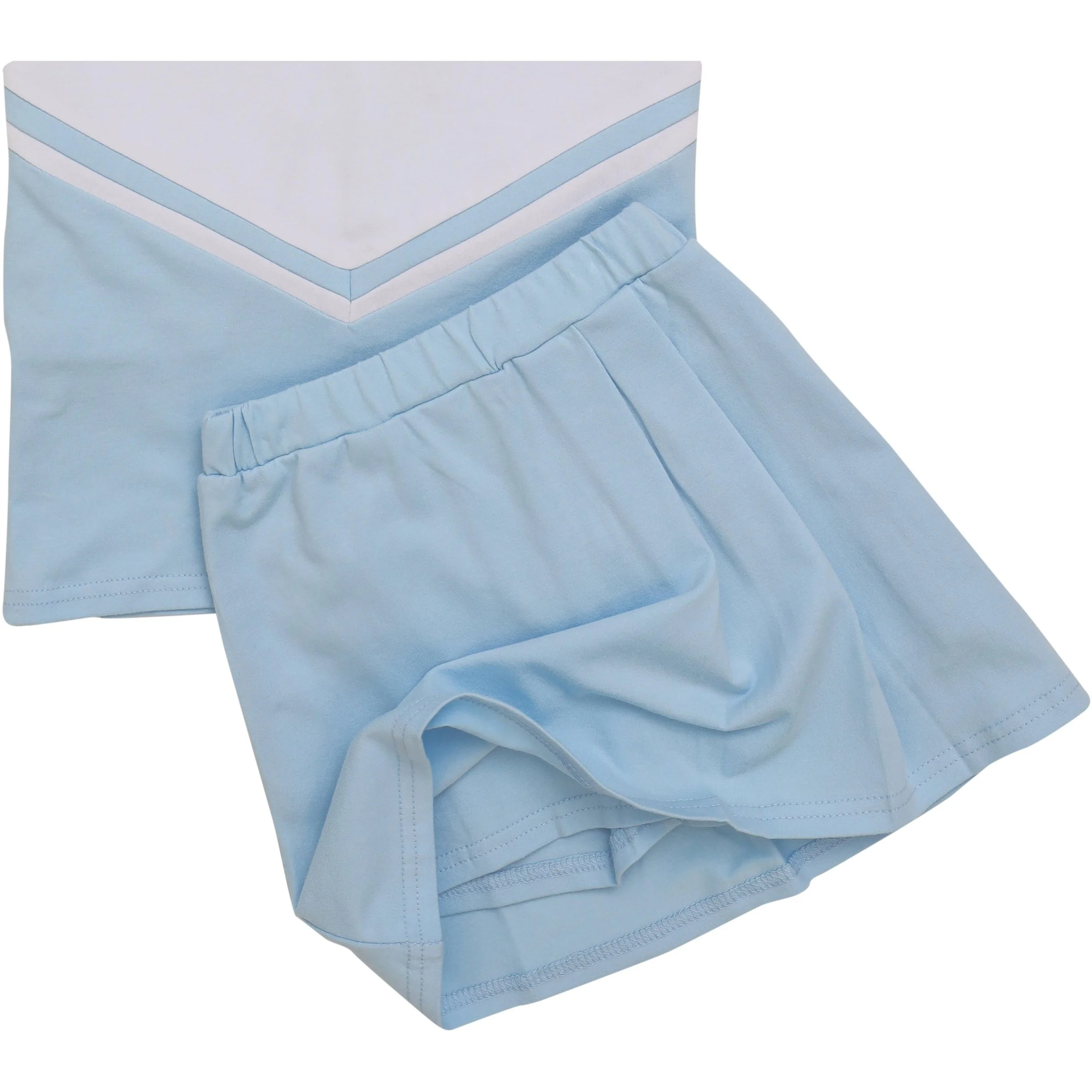 Cheer Uniform Skort Set- Light Blue-White-4.jpg