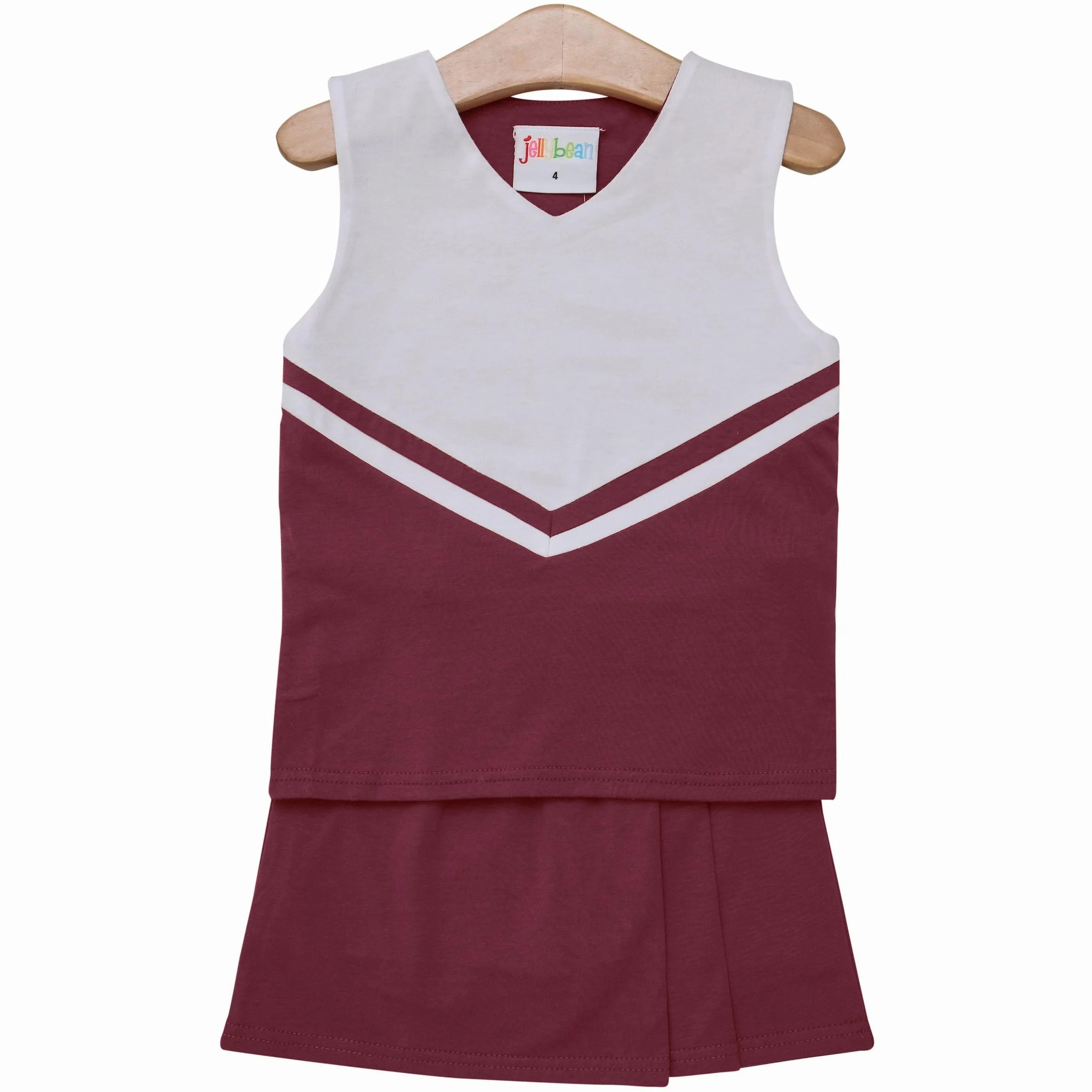 Cheer Uniform Skort Set- Maroon-White-0.jpg