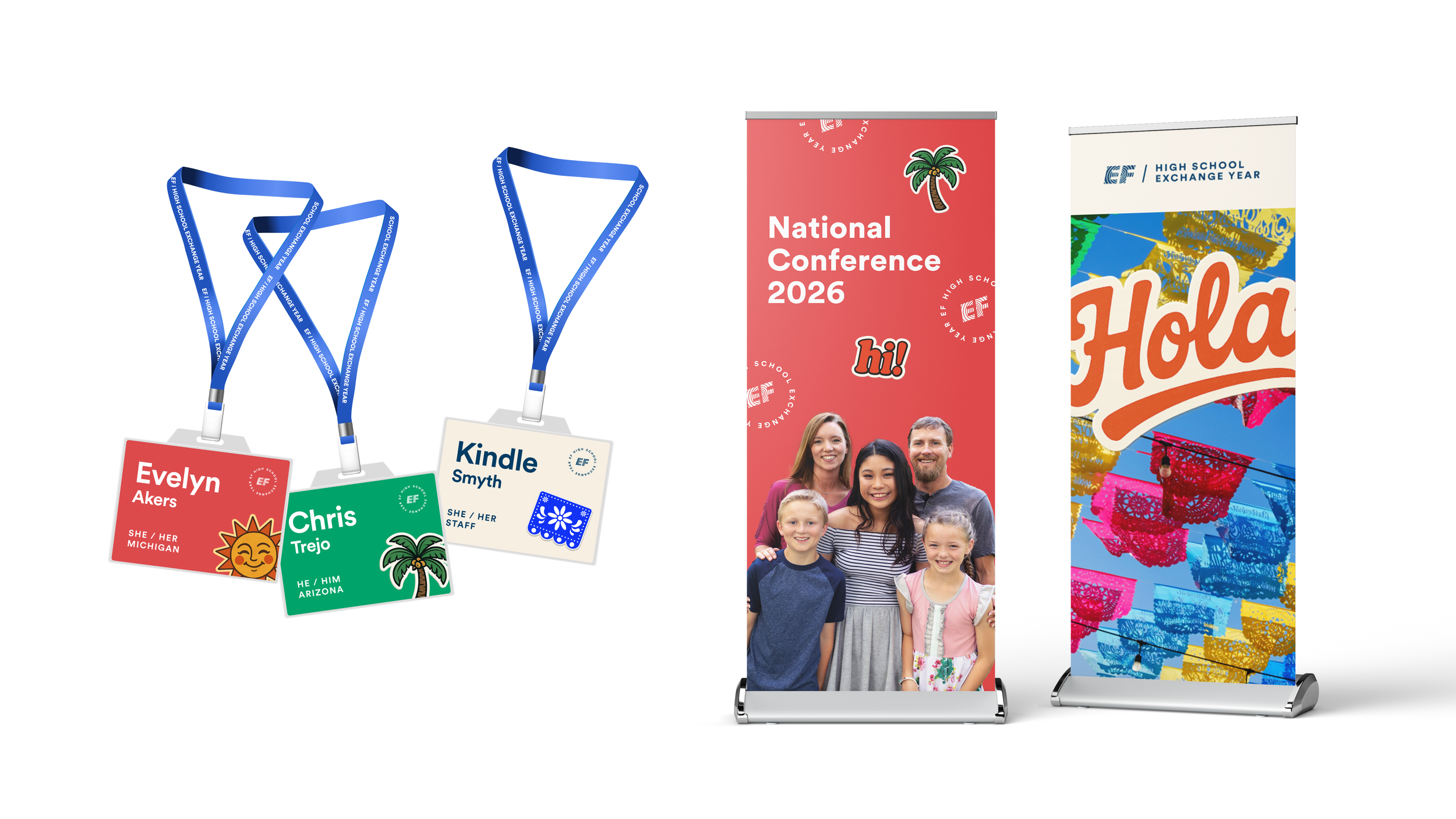 Name tags and signage for staff conference