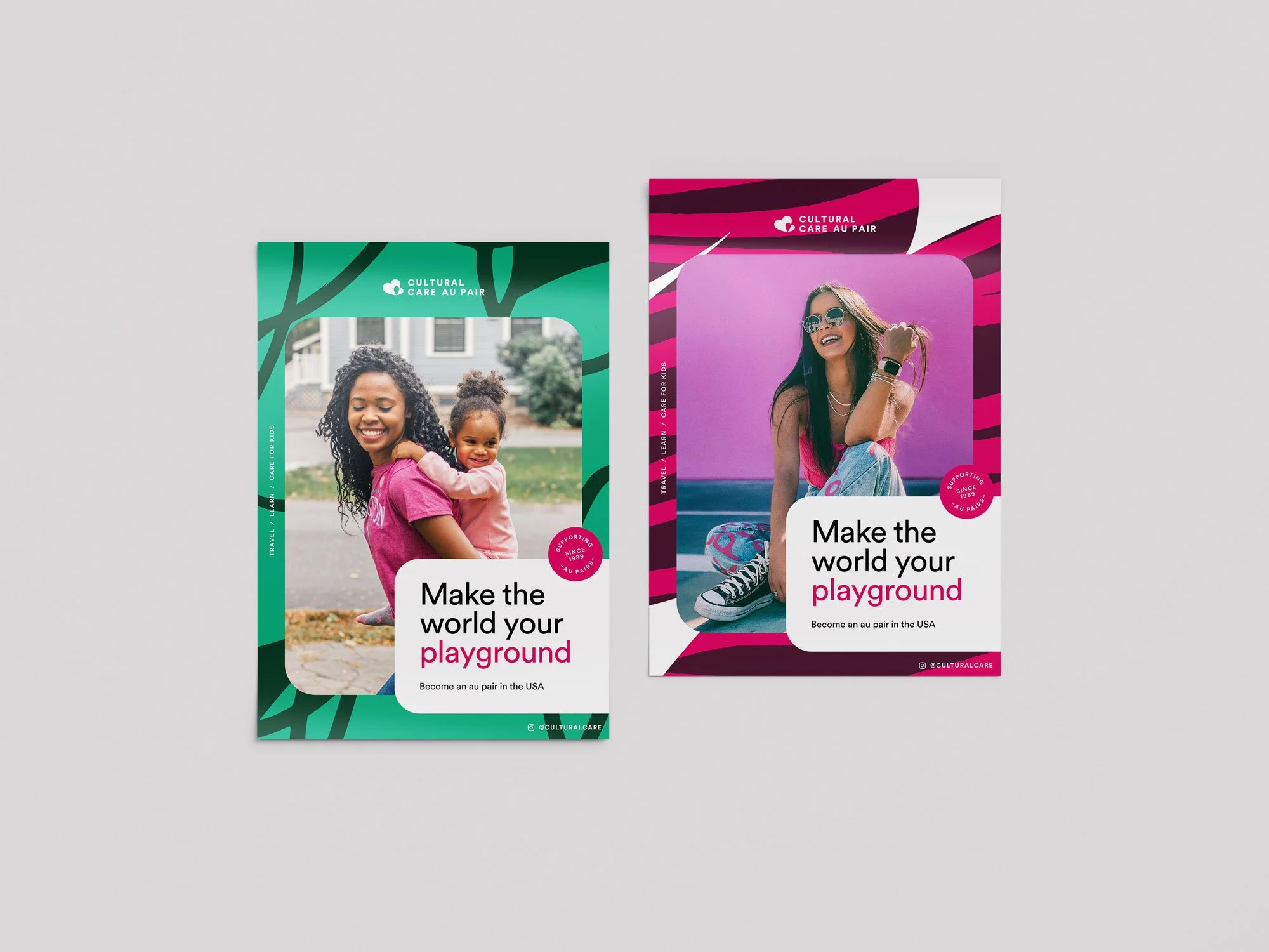 Au pair recruitment posters placed in schools