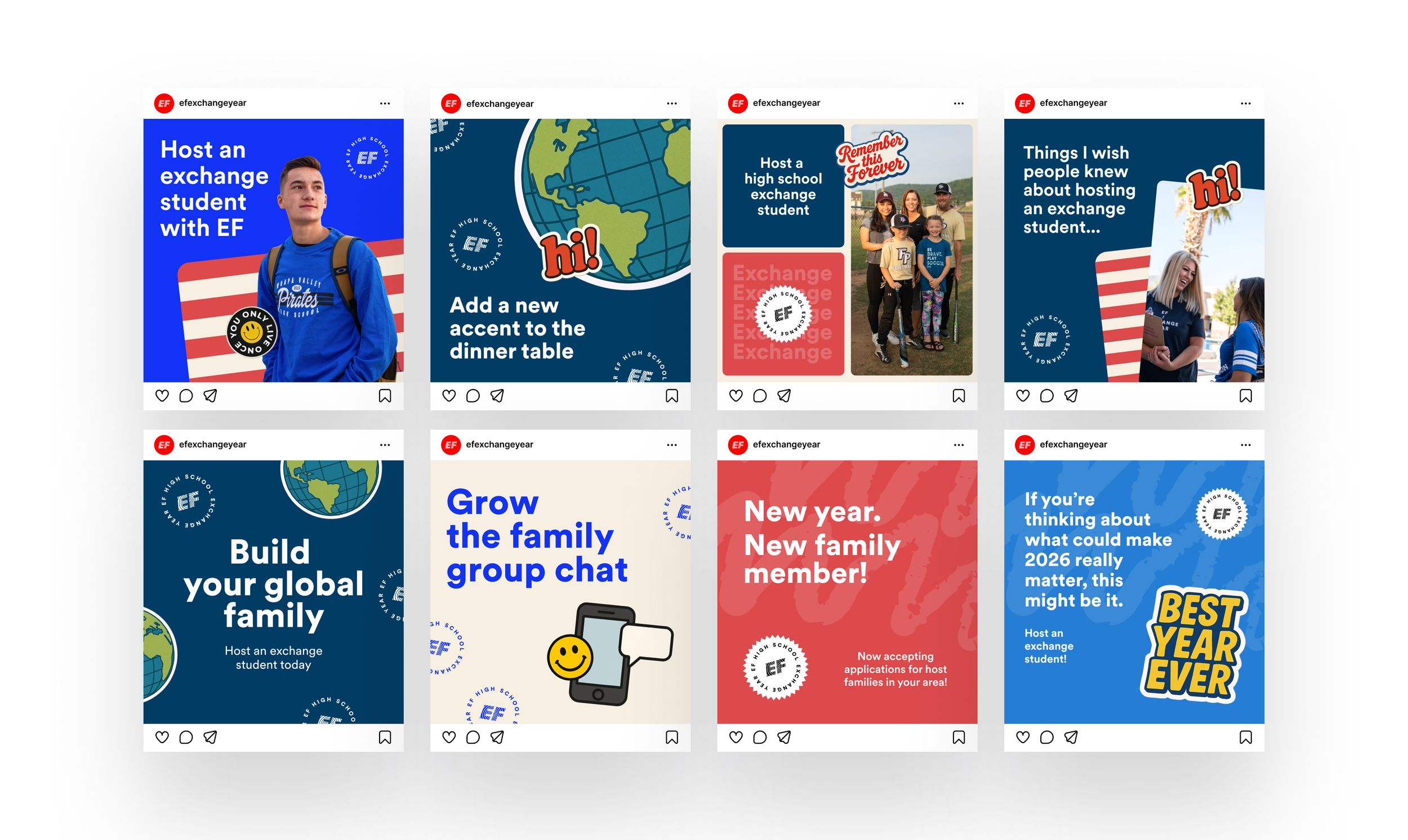 Social media graphics to promote exchange program