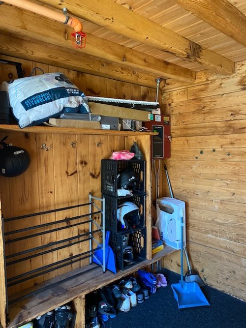 Woods House ski storage room