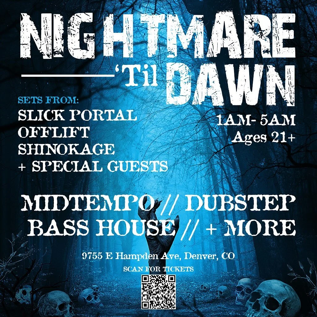 Doing afters on Sunday with the homies @offlift_wav and @shinokagesea at a nice lil venue down in Denver after Red Rocks from 1AM - 5AM. Midtempo, dubstep, bass house and inevitably like 5-10 other genres at various points. Lots of friends from all o