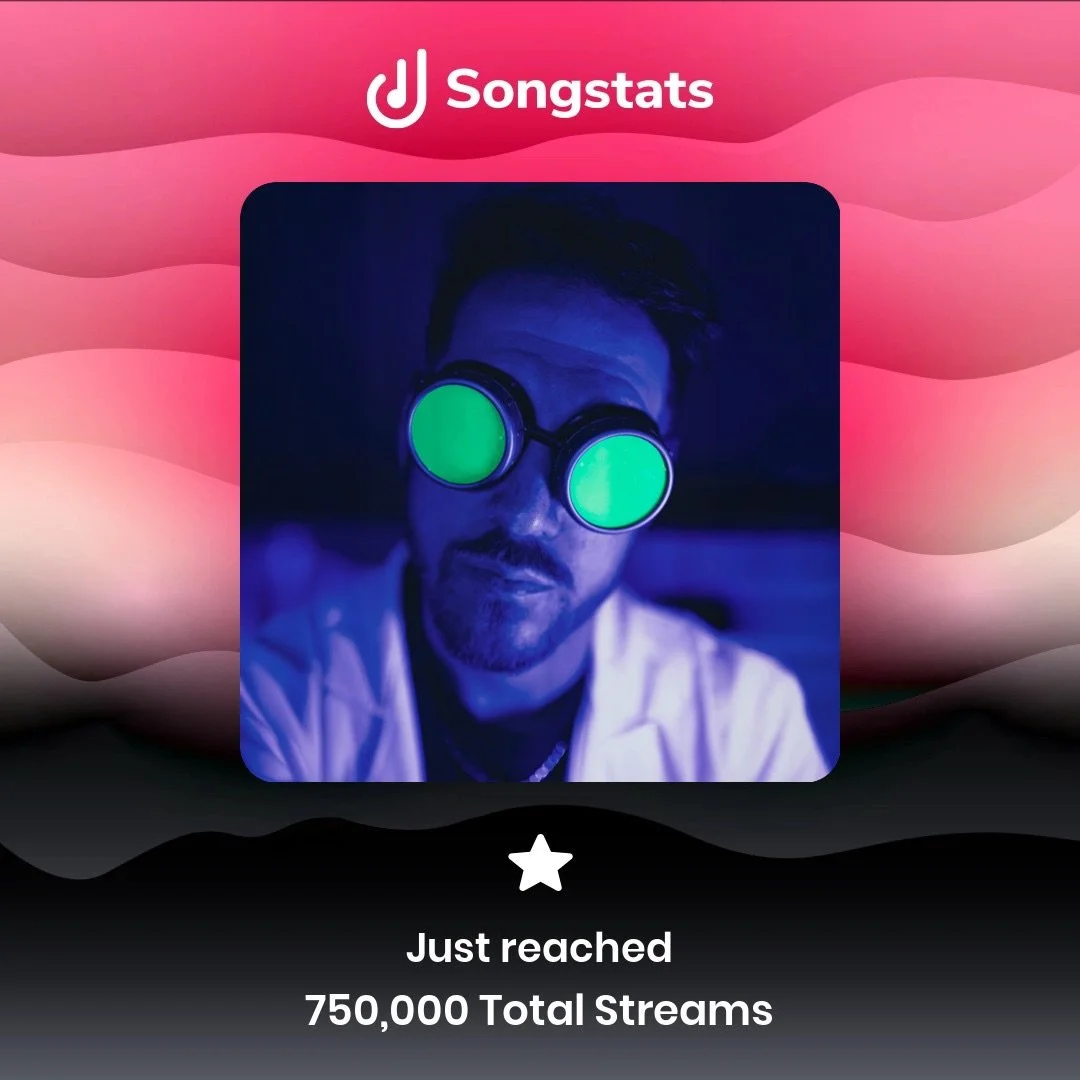 750K total plays 😮&zwj;💨🔥👨🏻&zwj;🔬💚 what an insane milestone for a guy writing music in his bedroom. Incredibly grateful for anyone who has ever streamed a single time, and an enormous thanks to the people who have become real fans in the proce