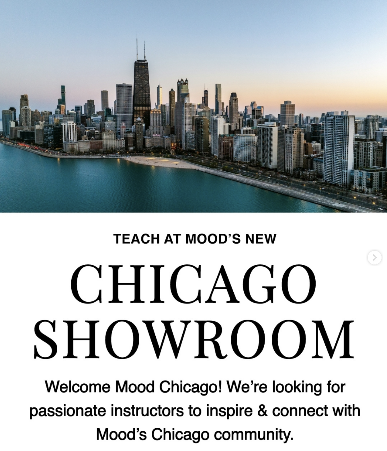 Teach at Mood's Chicago Showroom