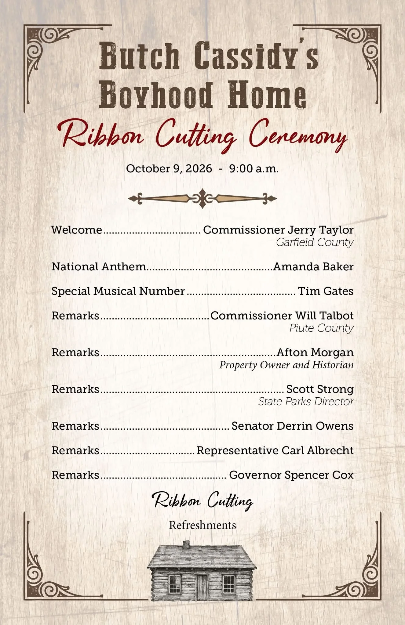 Butch Cassidy Ribbon Cutting Ceremont