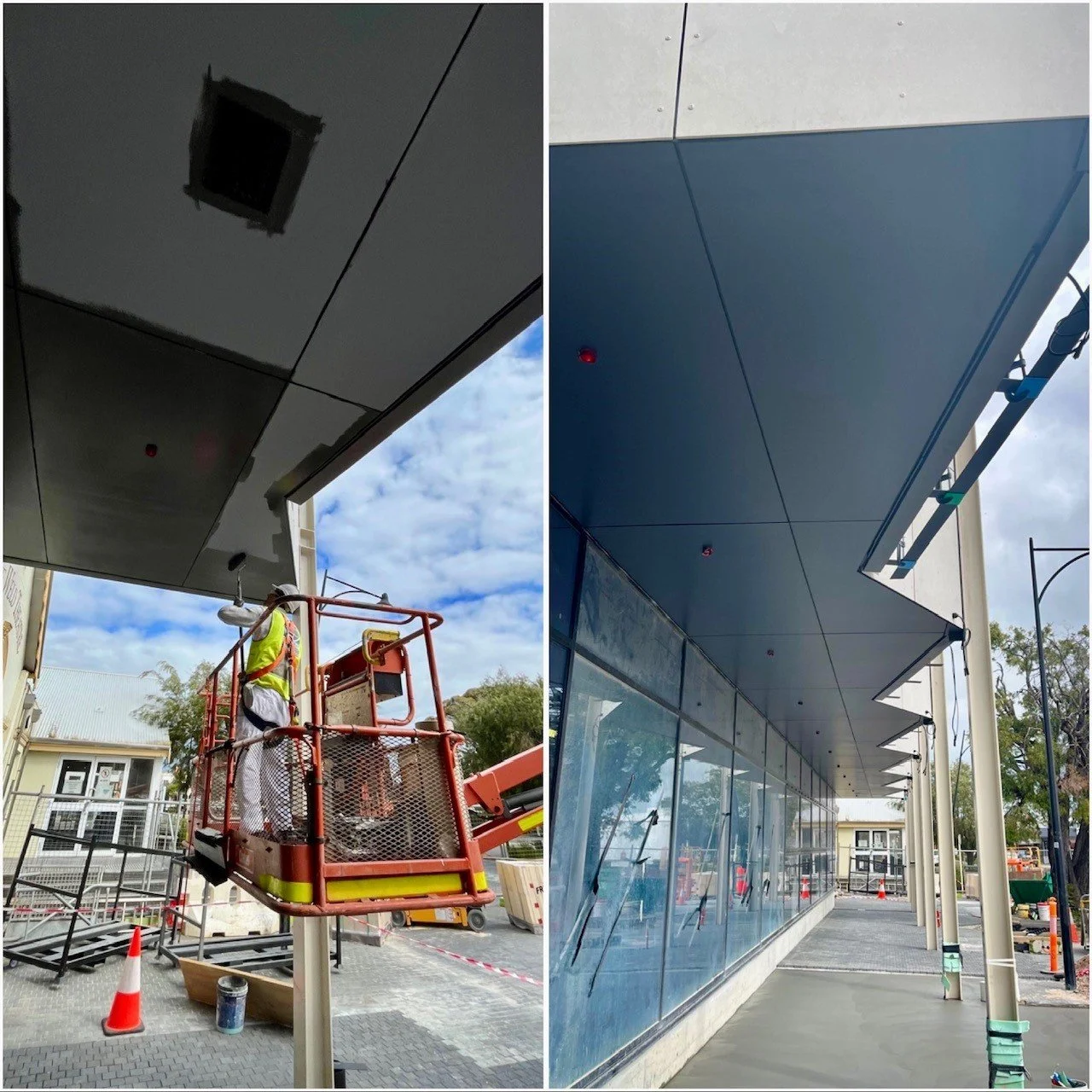 Busselton Performing Arts &amp; Convention Centre Update.⁠
⁠
The external soffit ceiling is now complete, another quality finish by Fadhel.⁠
The project is coming together nicely! 🤩