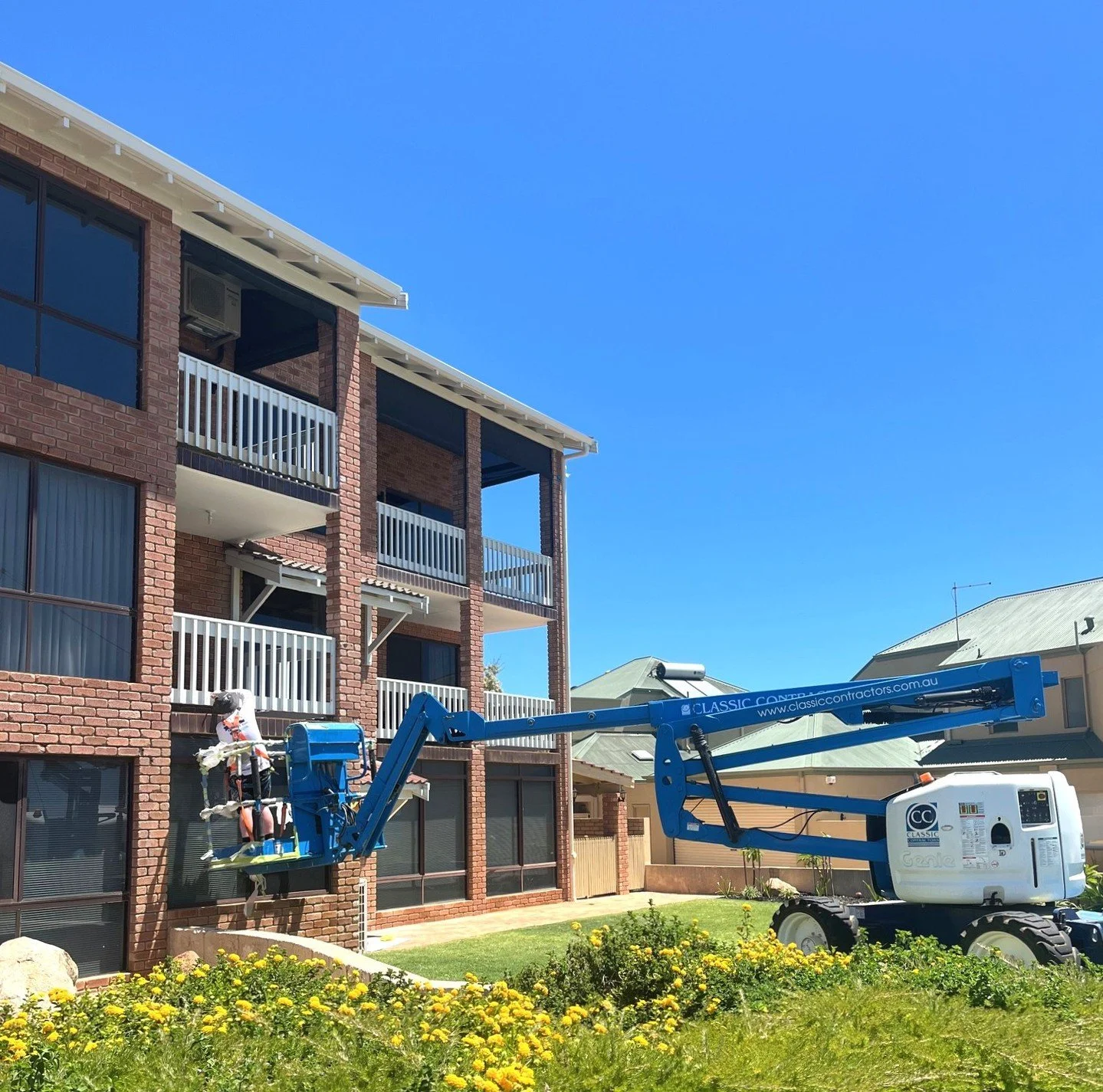 At Classic Contractors, we operate our own EWP equipment &mdash; giving us greater control over our projects from start to finish.⁠
⁠
By not relying on hire equipment, we save time, reduce costs and keep our schedules running smoothly without delays.