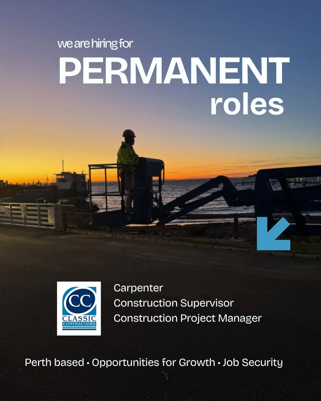 👷🏽&zwj;♀️👷&zwj;♂️We are hiring for permanent roles within our Construction division. ⁠
⁠
Perth-based, @classiccontractors offers job security and growth opportunities. ⁠
⁠
Current vacancies:⁠
⁠
✅️ Carpenter⁠
✅️ Construction Supervisor⁠
✅️ Construc