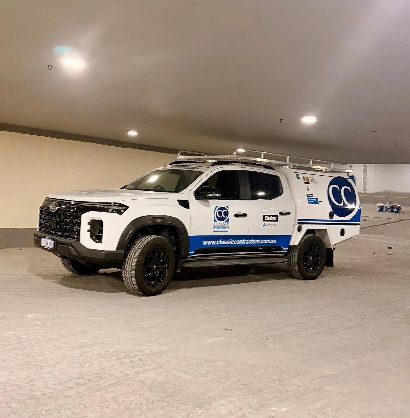 Branding is everything 👌⁠
⁠
One of our newest fleet vehicles looking absolutely smick out on site and representing the team in style.⁠
⁠
#ClassicContractors #CommercialPainters #PaintersofPerth #Branding #Signage #FleetVehicle #LDV