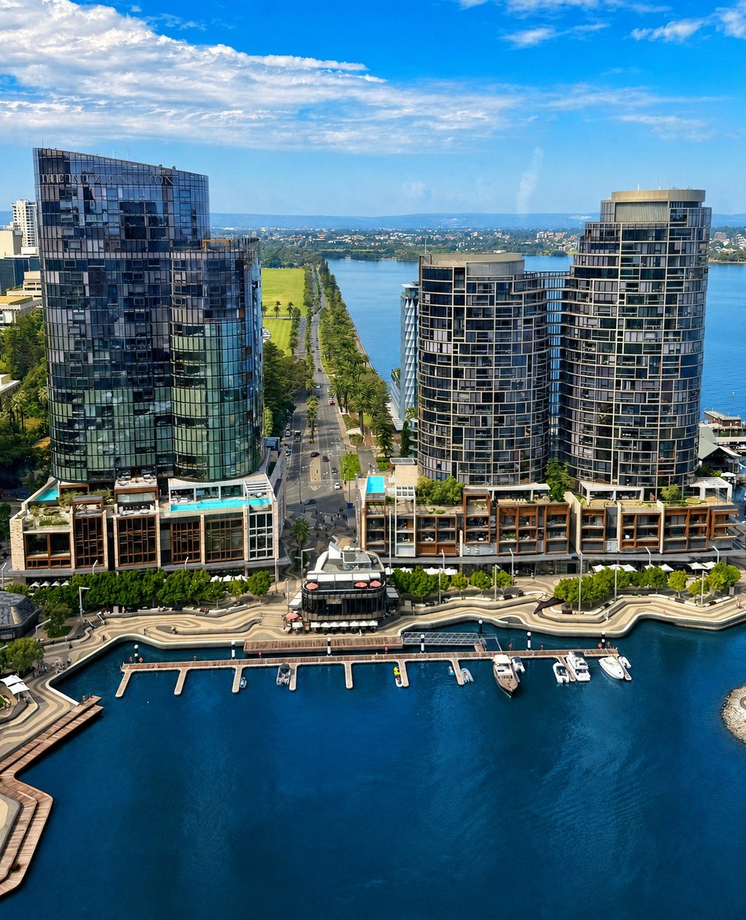 Views from the Elizabeth Quay project ☀️⁠
⁠
On a sunny day like this, Perth truly looks majestic. Hard to beat a worksite with views like these.⁠
⁠
#ClassicContractors #CommercialPainters #PaintersofPerth #Views #Perth #ElizabethQuays