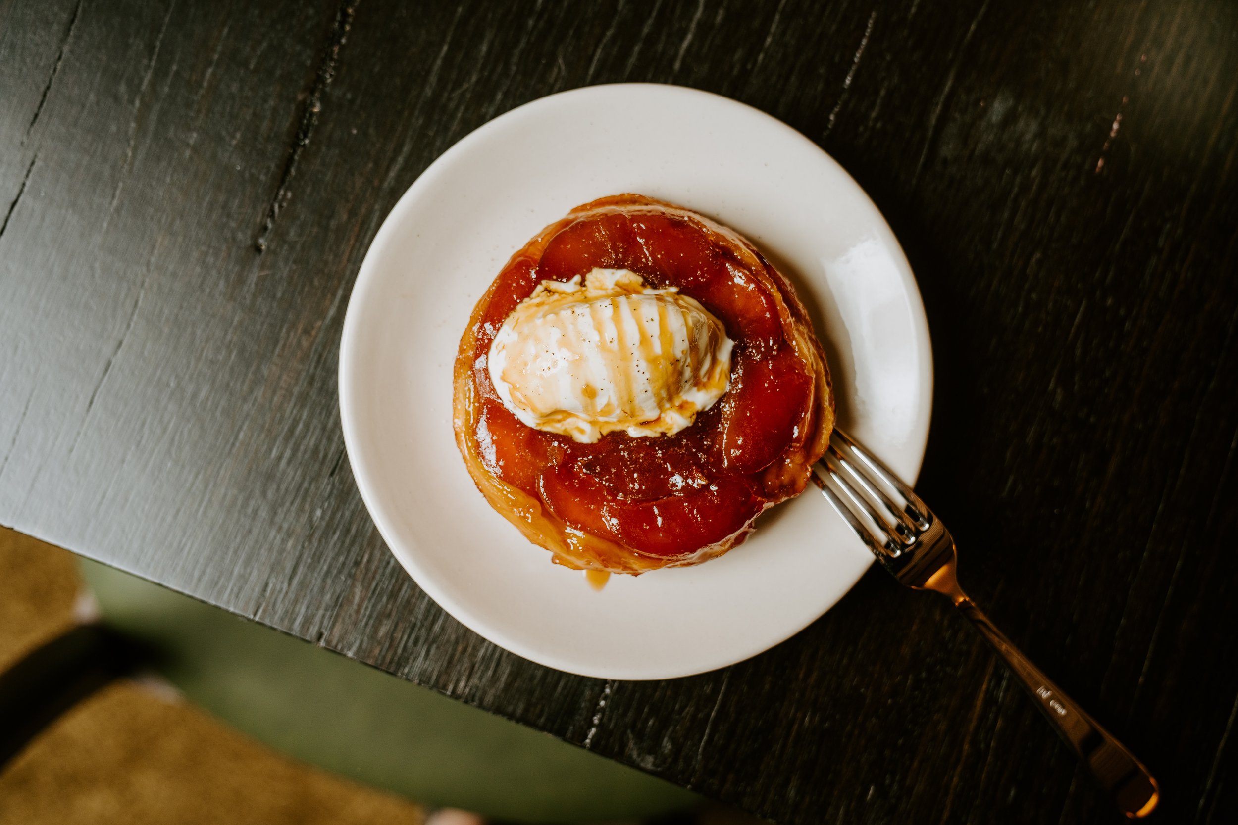 Tarte Tartin, creme fraiche, Starward Whisky .jpg