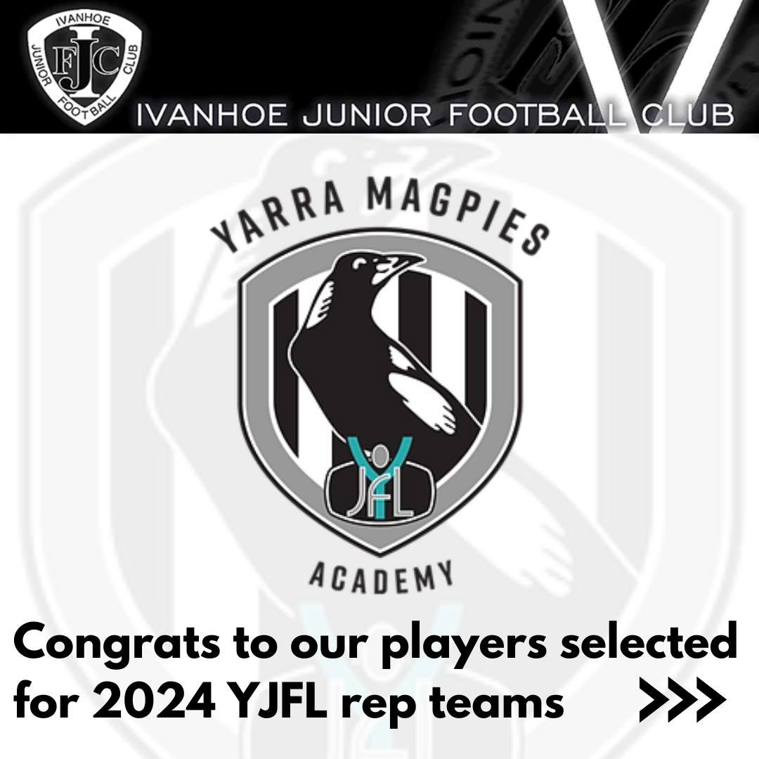 Massive congratulations to our seven players selected for the Yarra Magpies Academy rep squads in 2024: Sam Palmer, Luca Jones, Lukas Koutoufides, Max Rocca, Ben Hull-Brown, Xavier Delbridge and Gus Redin. Well done on all of your hard work leading t