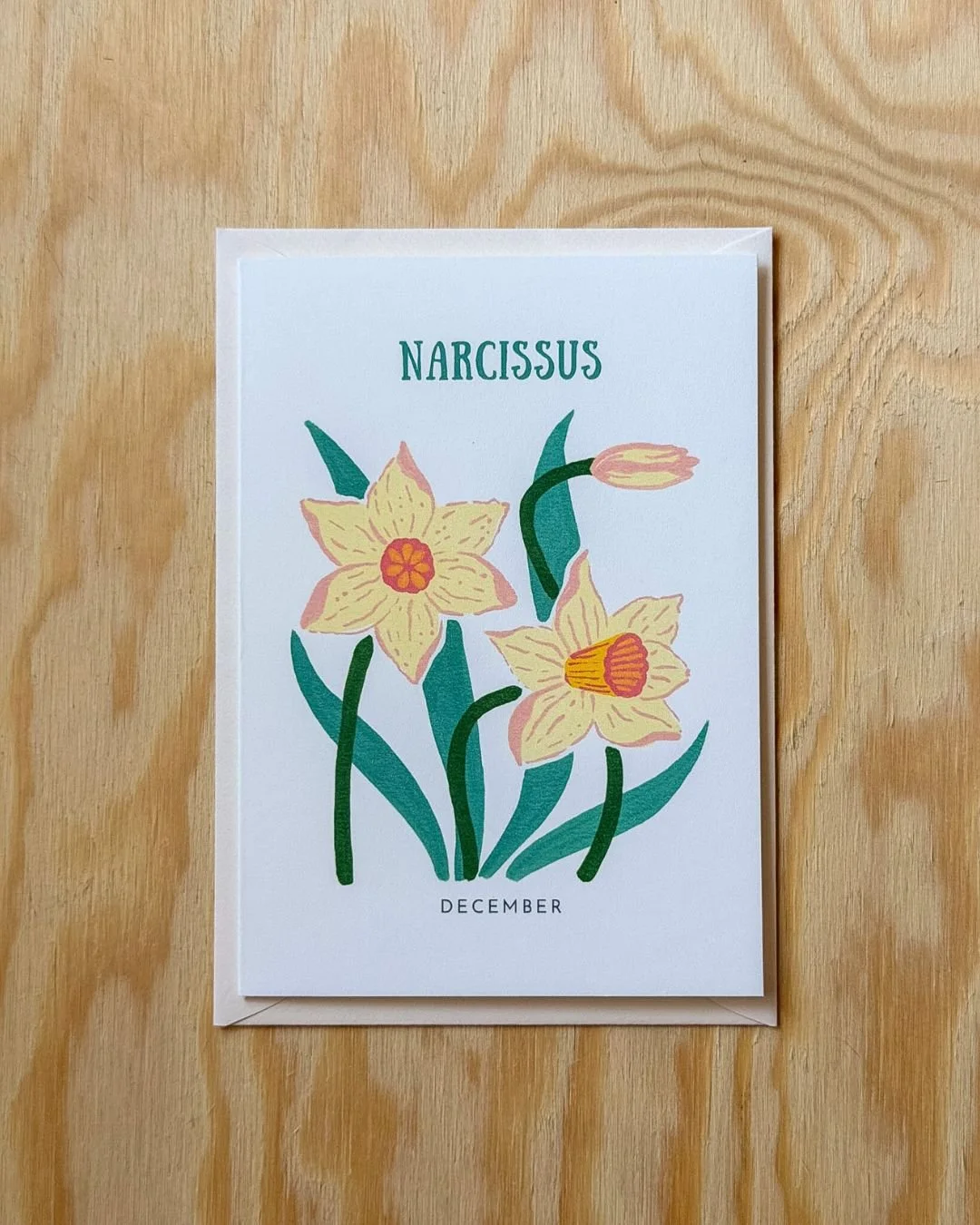 Narcissus – Birth Flower Card (December) – Folded Card (A6)
