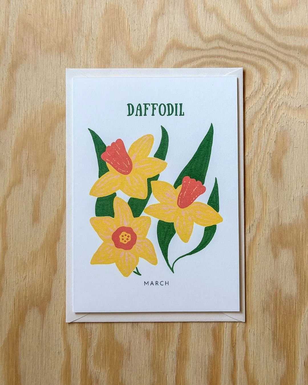 Daffodil – Birth Flower Card (March) – Folded Card (A6)