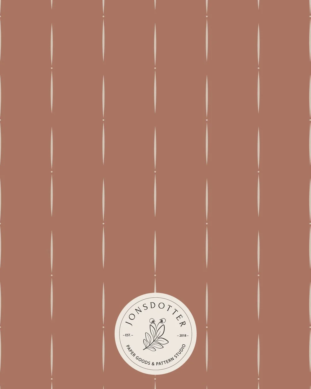 Highland Petals – Needle Lines / Terracotta