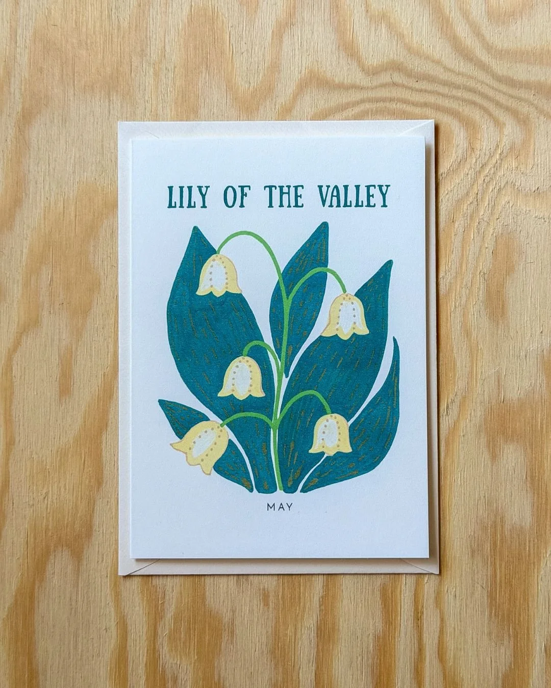 Lily of the valley – Birth Flower Card (May) – Folded Card (A6)