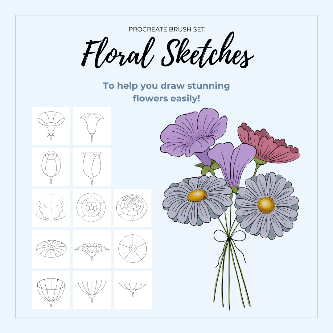 Floral Sketches Brushset