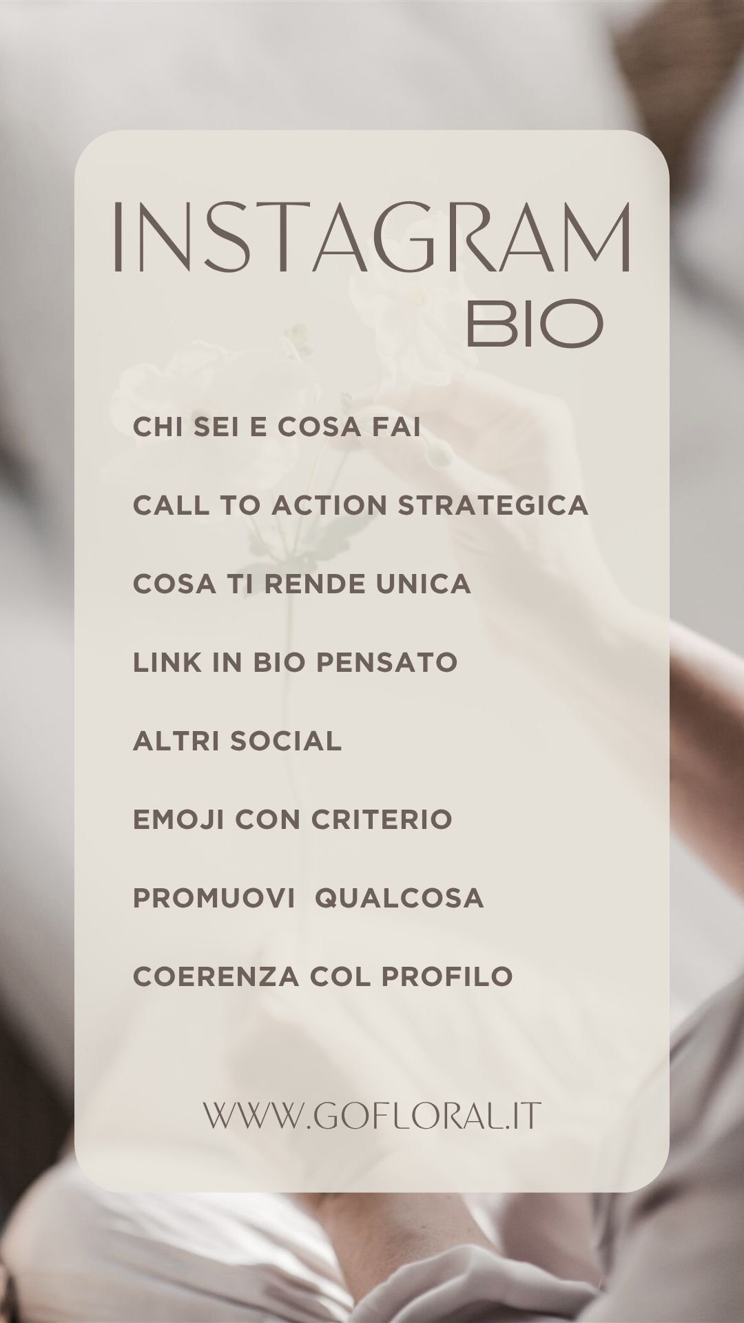 Infografica: 8 elementi fondamentali per una bio Instagram efficace per professionisti creativi