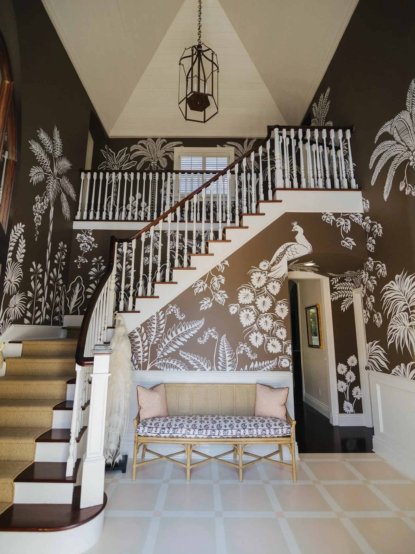 Always a dream to paint for @caitlinkah and @savannahglock. 🤎🤍

Thank you @slpstudios for always capturing my work in ways I could never dream of! 📸. 

Hand painted floors by @marymeadeevans 💕

#southfloridamuralist #southfloridaartist #westpalmm