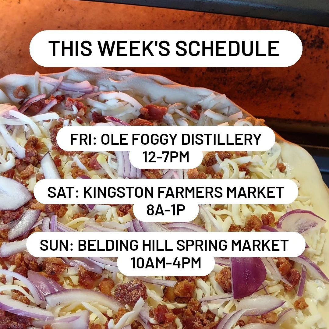 STOKED for week 2 of our pizza season 😎🍕🔥

We hope to catch you at one of our locations this weekend! Keeping our🤞crossed that the weather will cooperate 

@olefoggy @kfmnb @beldinghillfarms 

#olefoggydistillery #kfmnb #beldinghillfarms #stokedp
