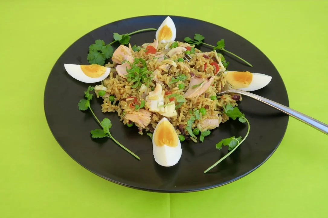 Salmon and smoked haddock kedgeree Recipes for menopause Positive Pause