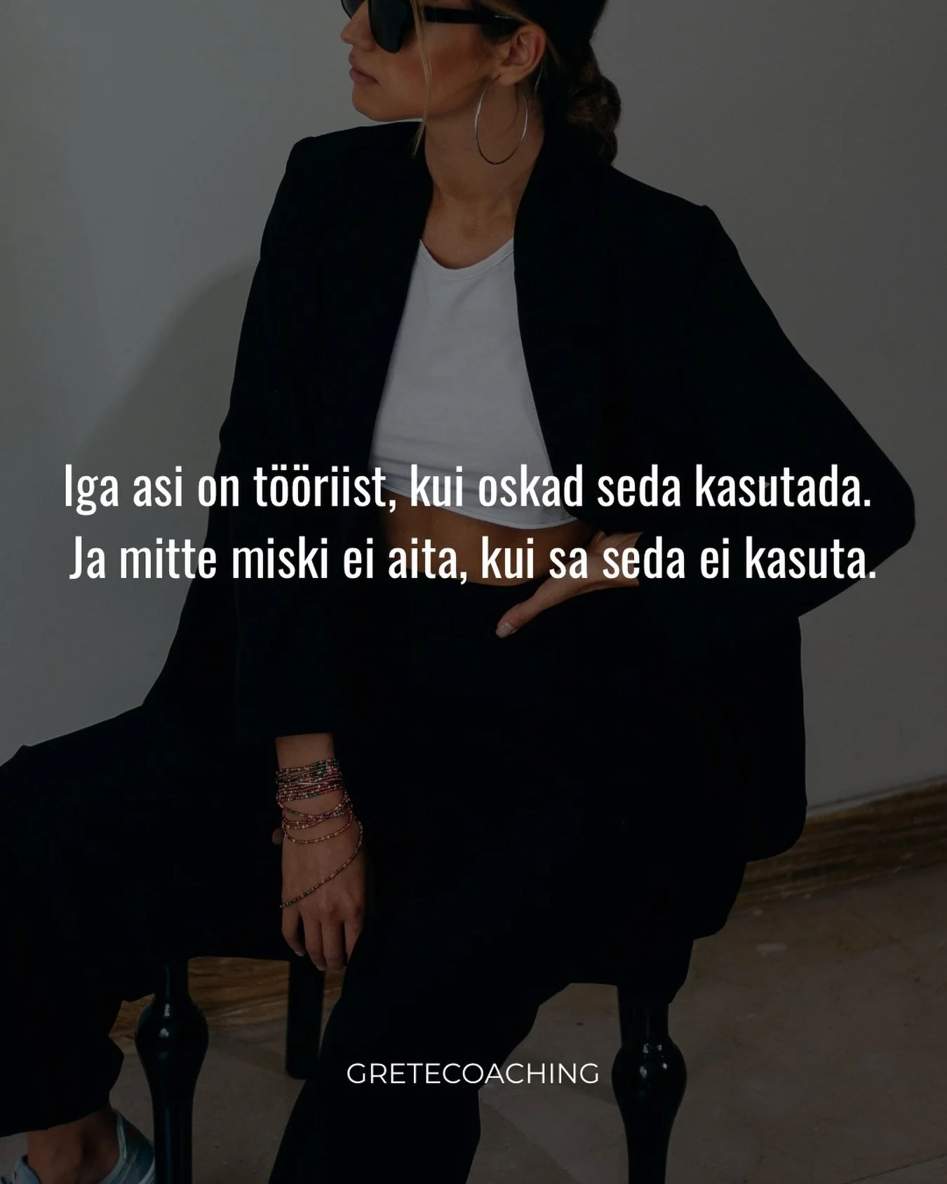 Lihtne, kuid v&otilde;imas meeldetuletus jaanuarisse. Kuu, kus me alustame uuelt lehelt, ostame kursuseid, osaleme v&auml;ljakutsetes jne.

Iga asi p&auml;riselt saabki sulle olla t&ouml;&ouml;riist, mis viib sind l&auml;hemale selleni, kuhu tahad j&