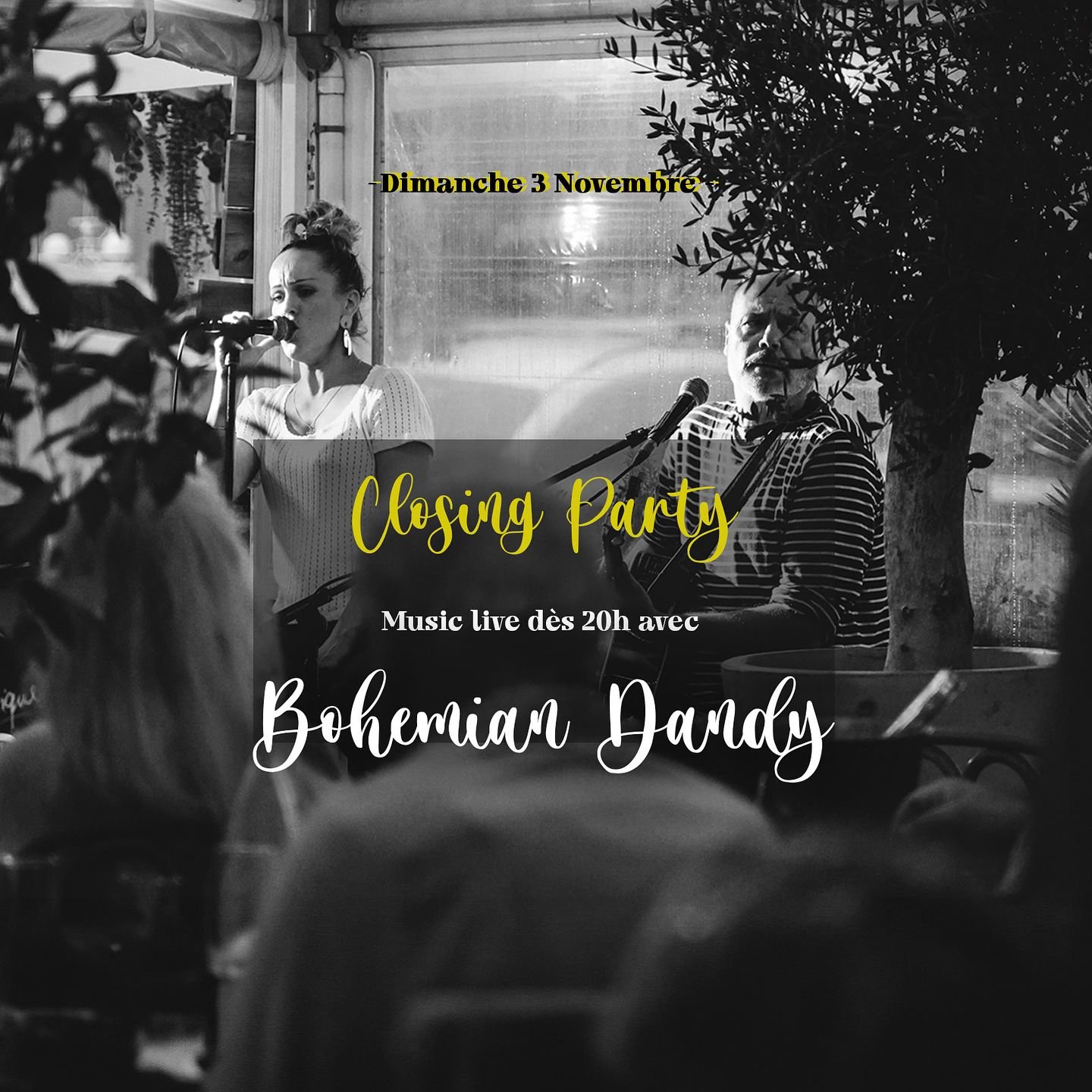 𝗖𝗹𝗼𝘀𝗶𝗻𝗴 𝗽𝗮𝗿𝘁𝘆

Rendez-vous le dimanche 3 novembre pour notre derni&egrave;re soir&eacute;e avant la fermeture annuelle de votre bar L&rsquo;Aventure. Nous serons en cong&eacute;s jusqu&rsquo;au mois de d&eacute;cembre, alors on esp&egrave